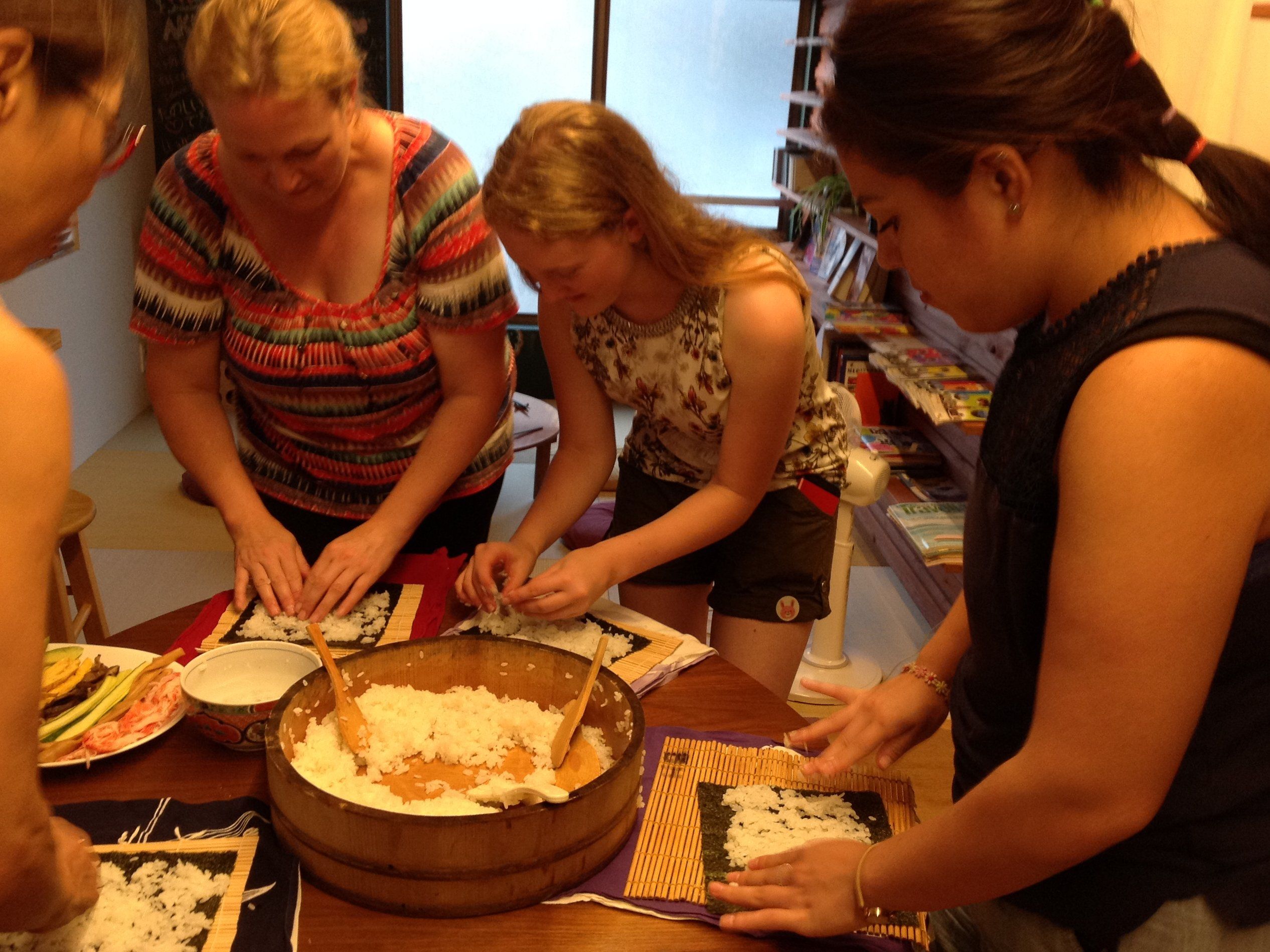 Hands-On Rolled Sushi Making Class and Sake Tasting