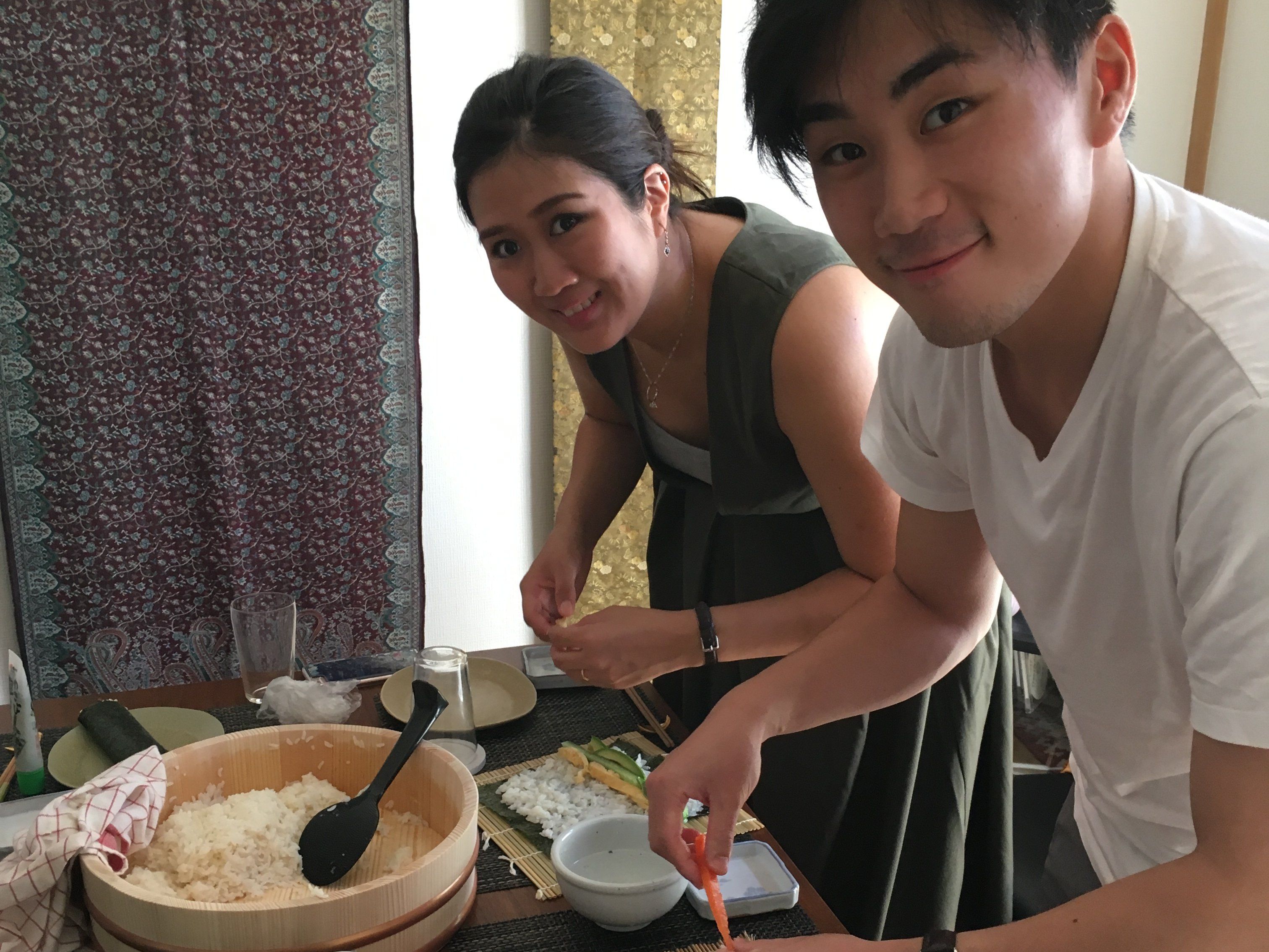 Hands-On Rolled Sushi Making Class and Sake Tasting