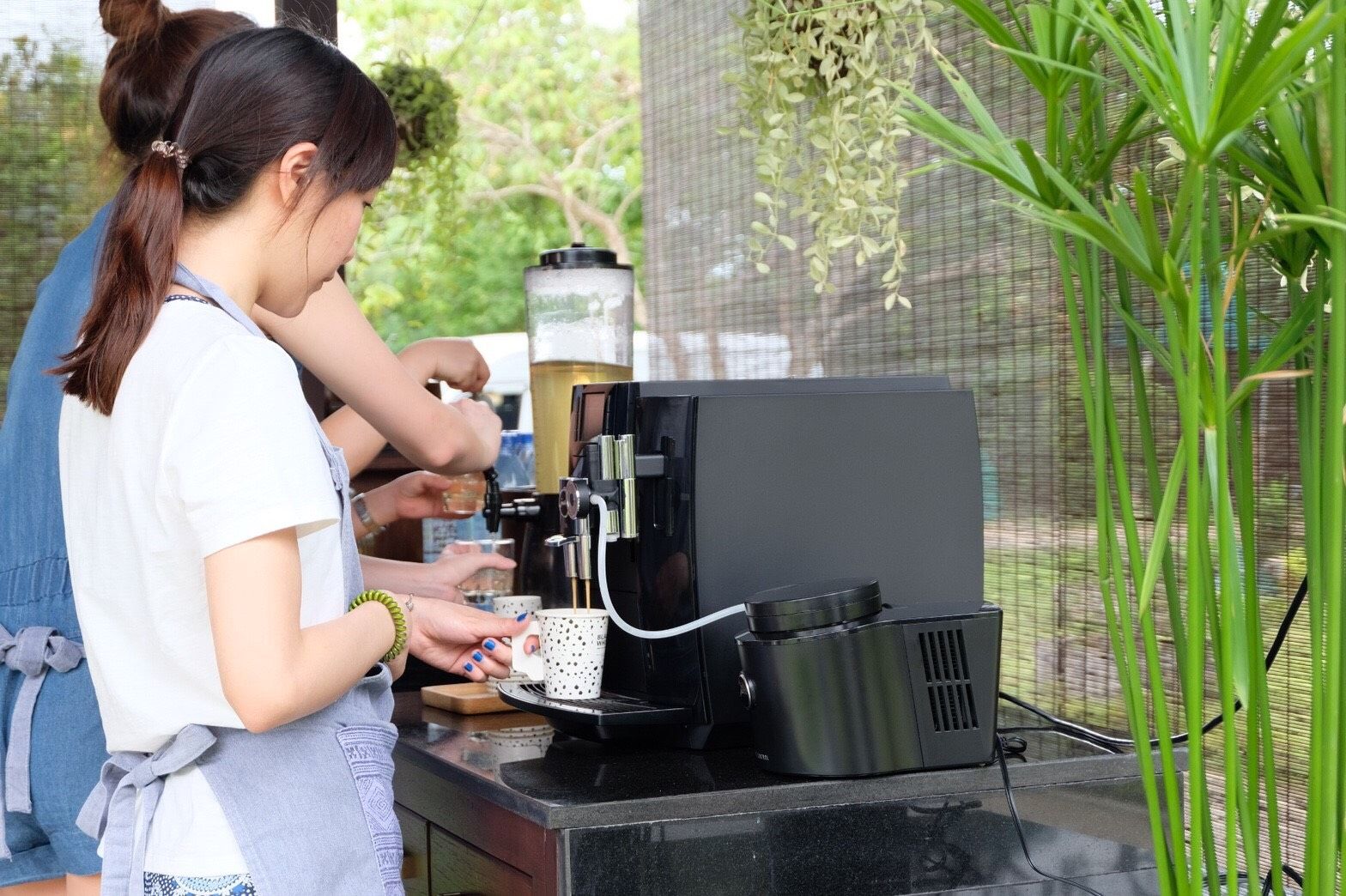 Morning Class in Traditional Pavilion with Beautiful Garden