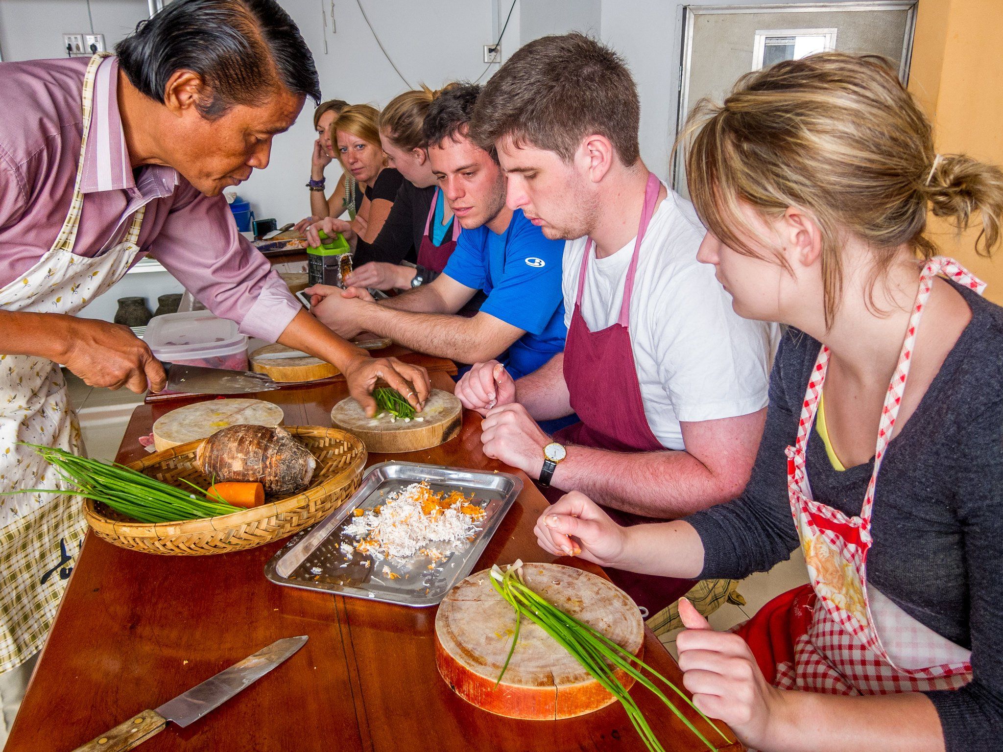 A Morning Market Tour with Culinary Experience in a Local Village