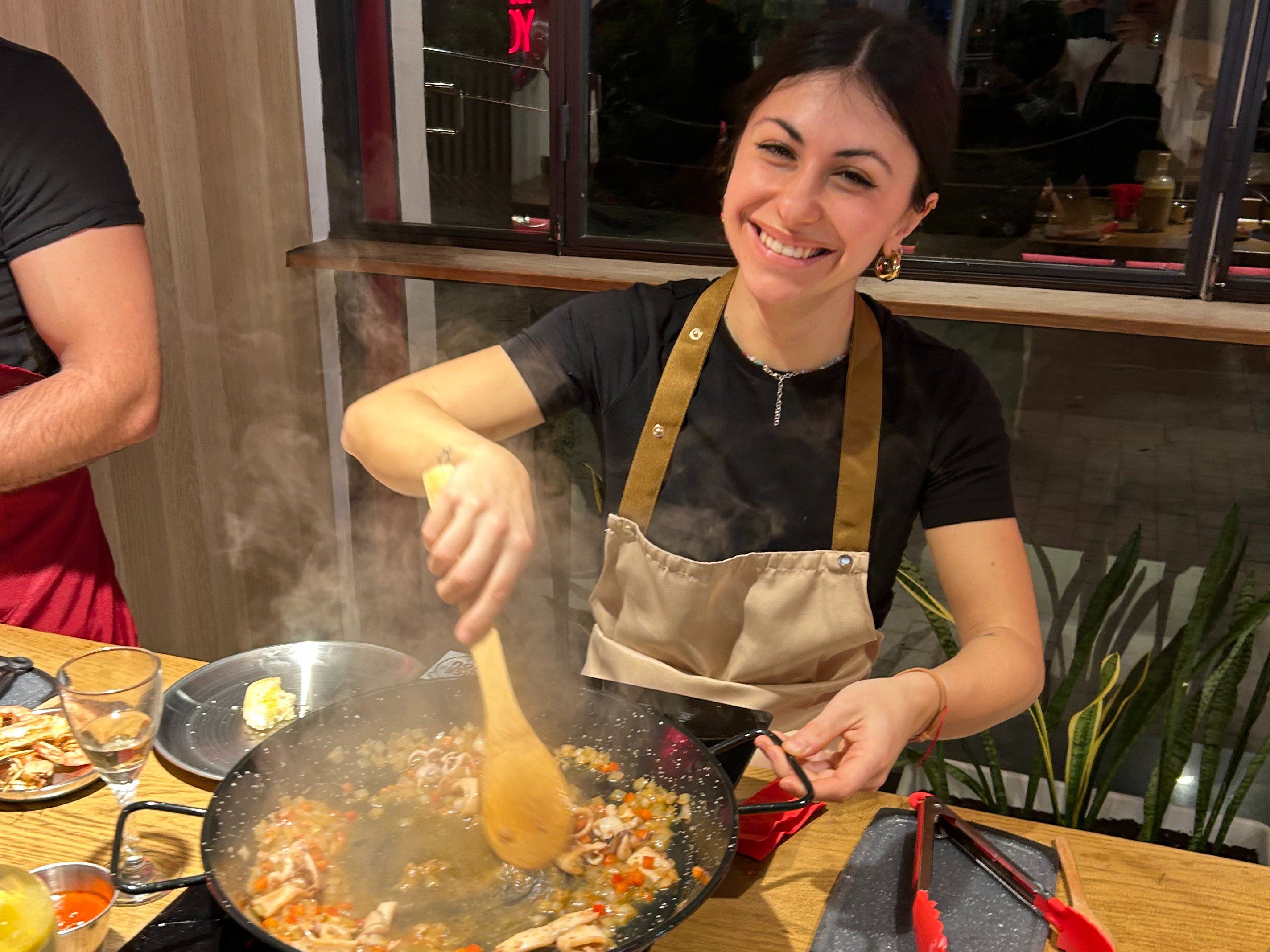 Barcelona Seafood Paella Cooking Class & Dining Experience