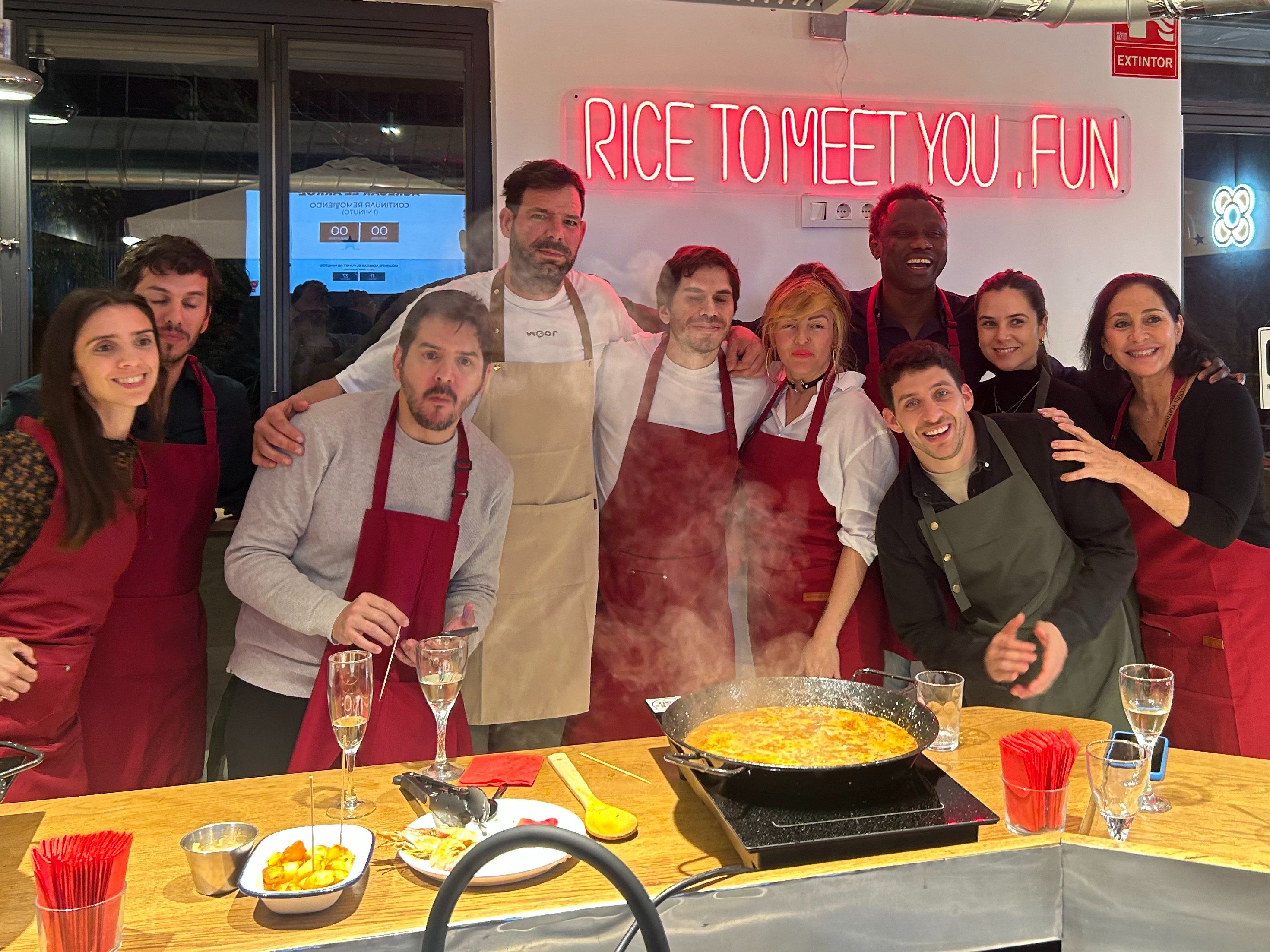 Barcelona Seafood Paella Cooking Class & Dining Experience