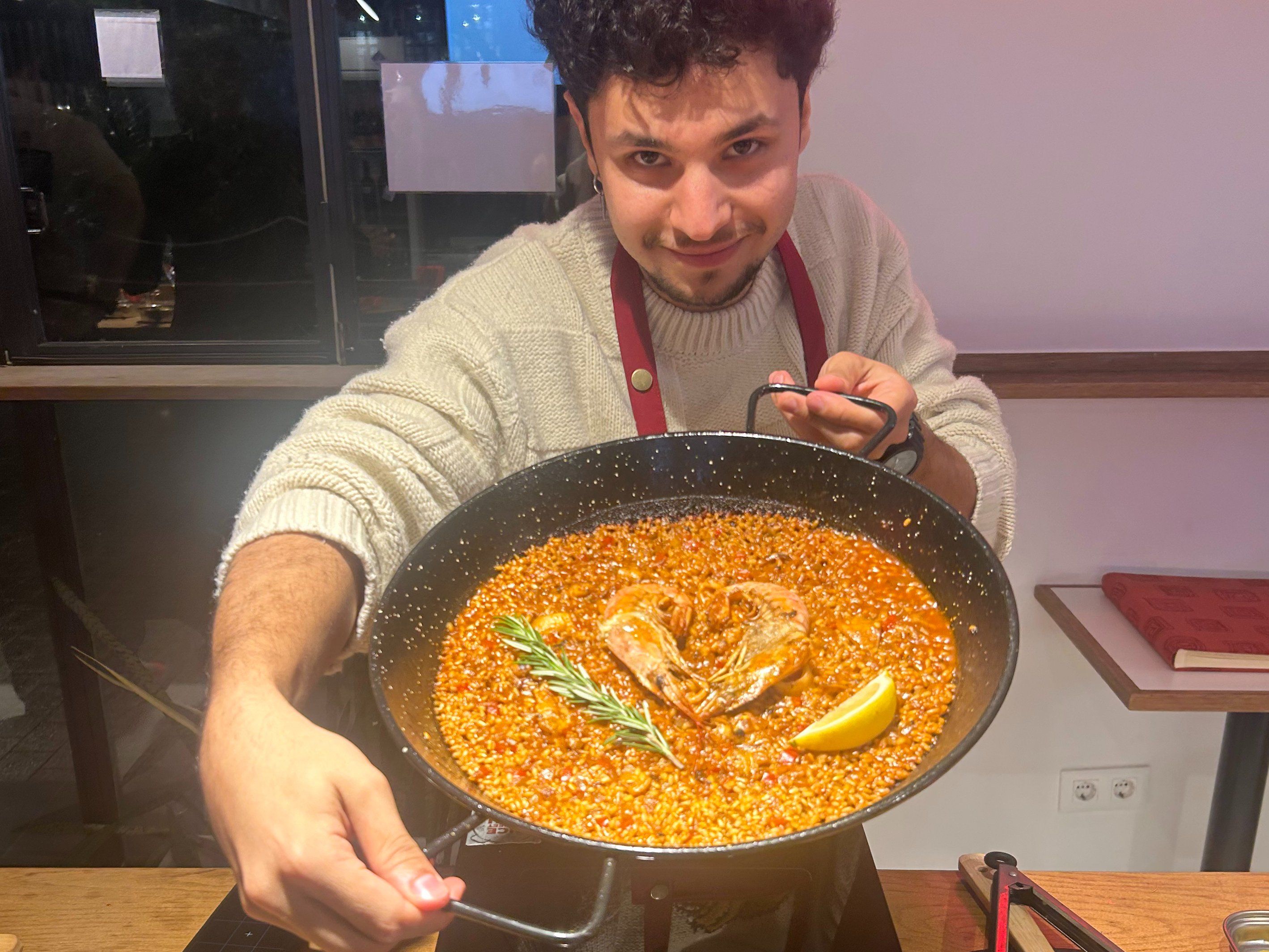 Barcelona Seafood Paella Cooking Class & Dining Experience