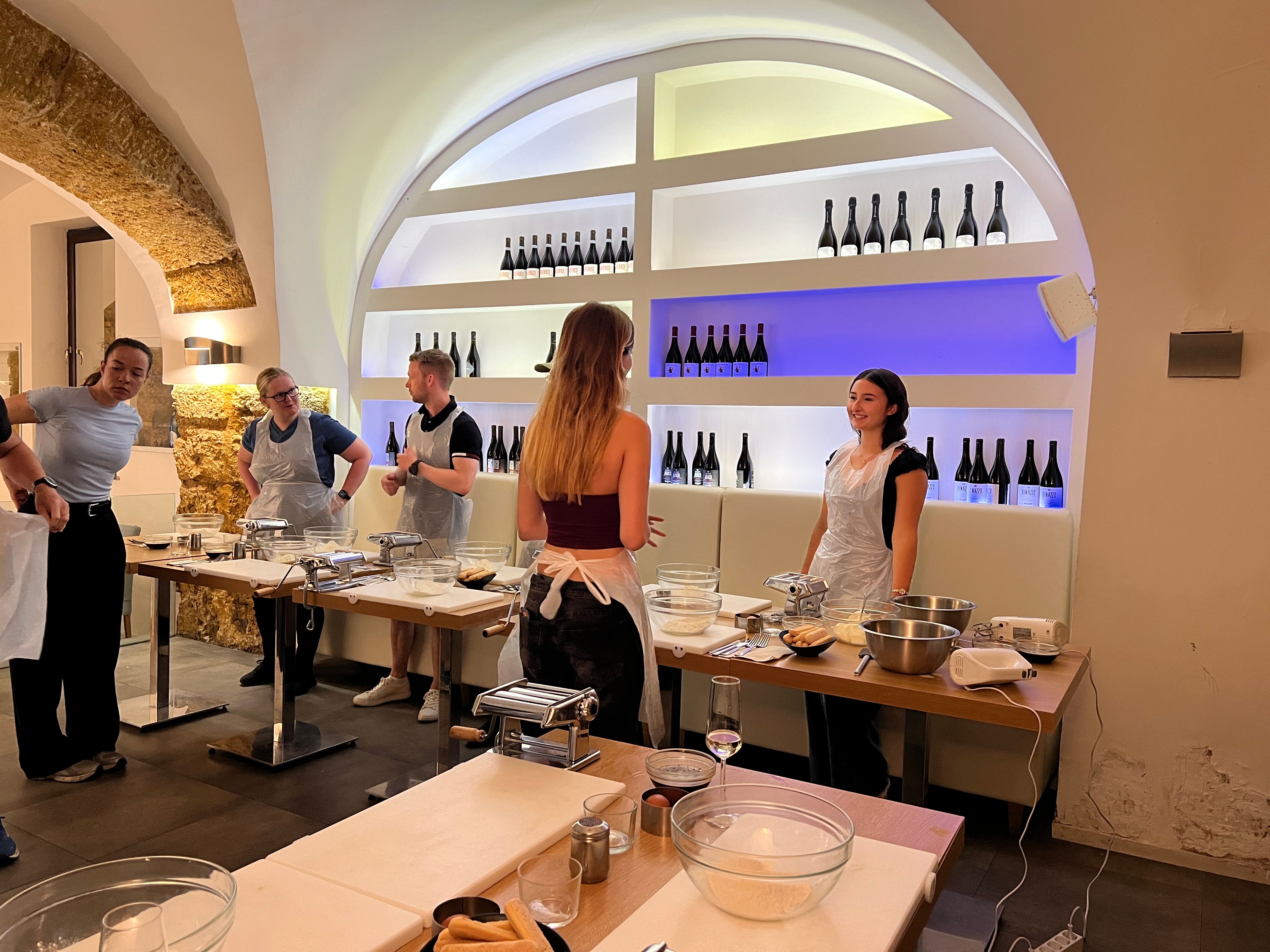 Palermo Pasta & Tiramisu Cooking Experience with Wine