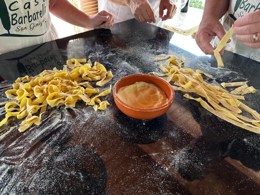 Pasta Culinary Class with Dinner & Wine Experience in San Gimignano