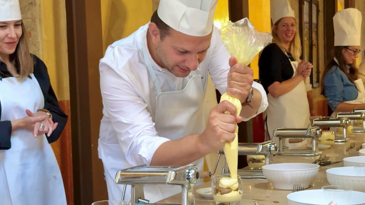 Pasta & Tiramisu Cooking Class with Wine in Siena