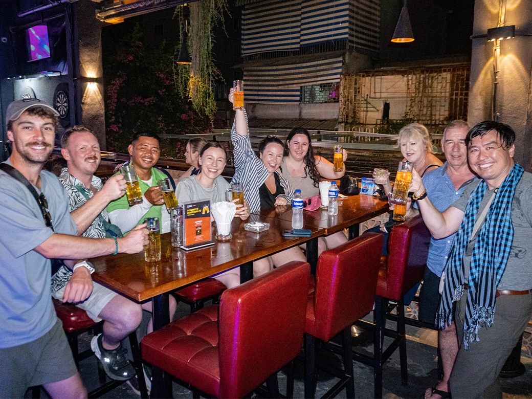 Evening Vespa Street Food Adventure in Phnom Penh