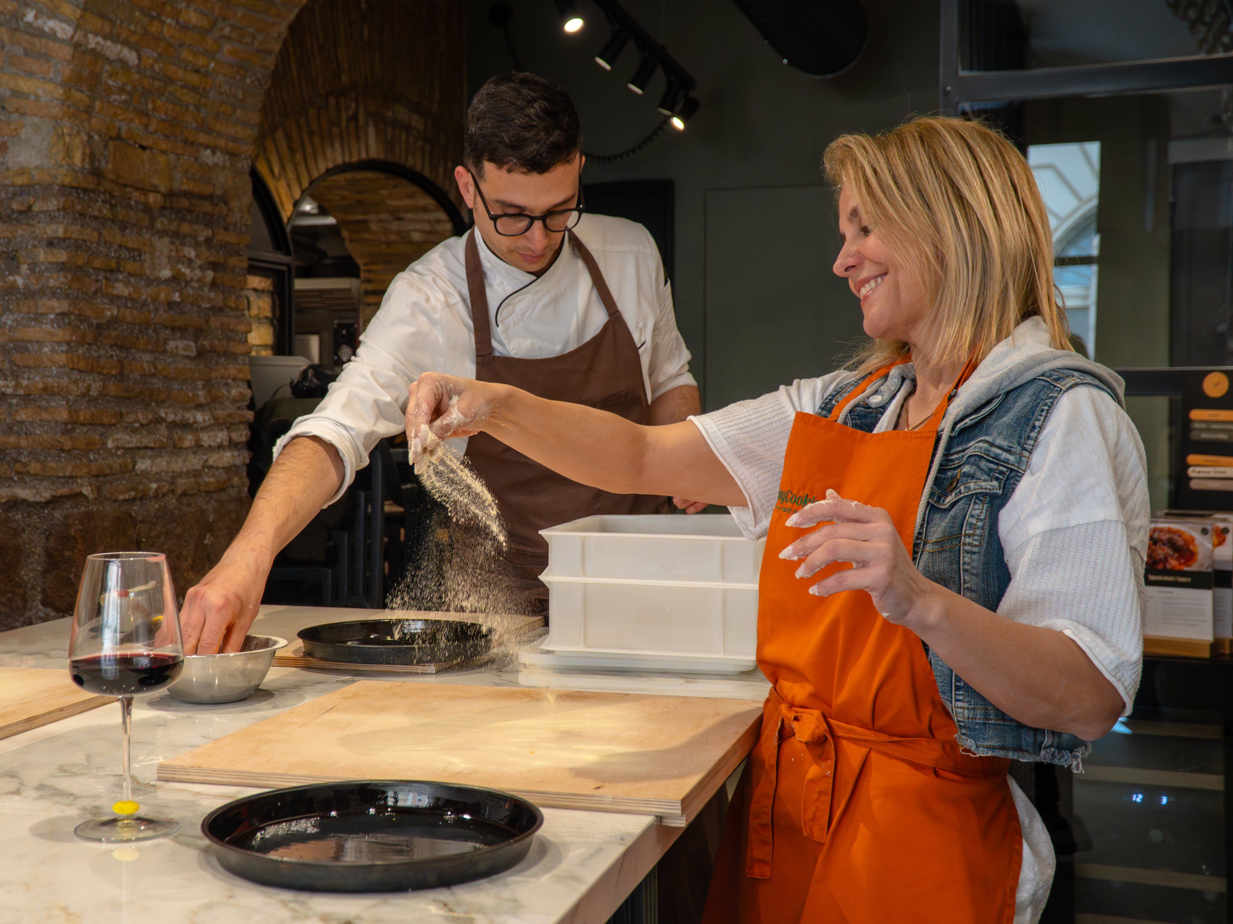 Italian Pizza, Supplì and Gelato Class with Wine by the Colosseum Rome