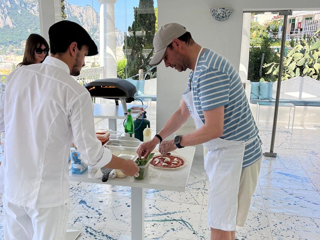 Premium Small Group Capri Pizza Making Class with Wine & Tiramisu