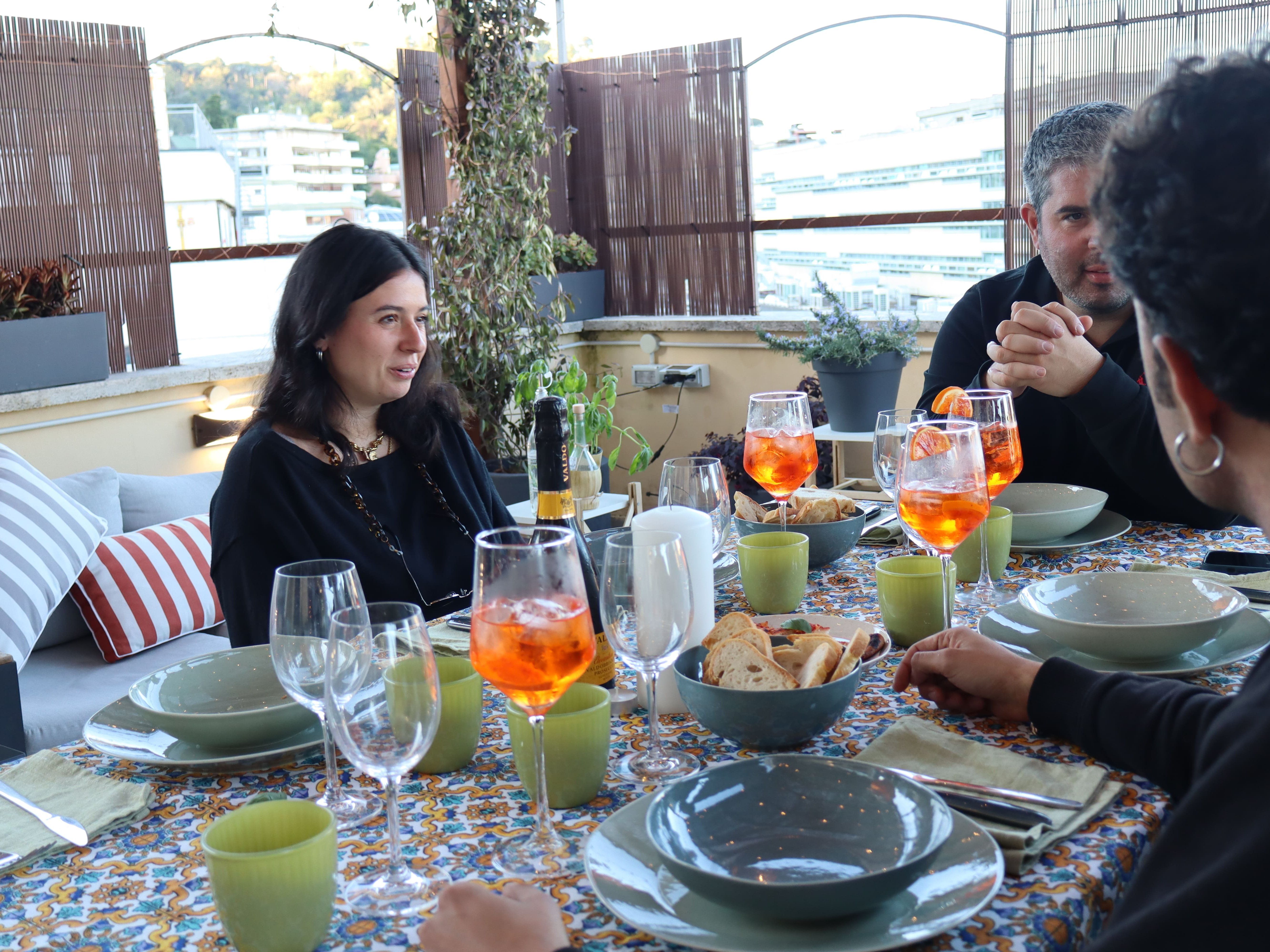 Private Rooftop Italian Dinner near the Vatican Museums