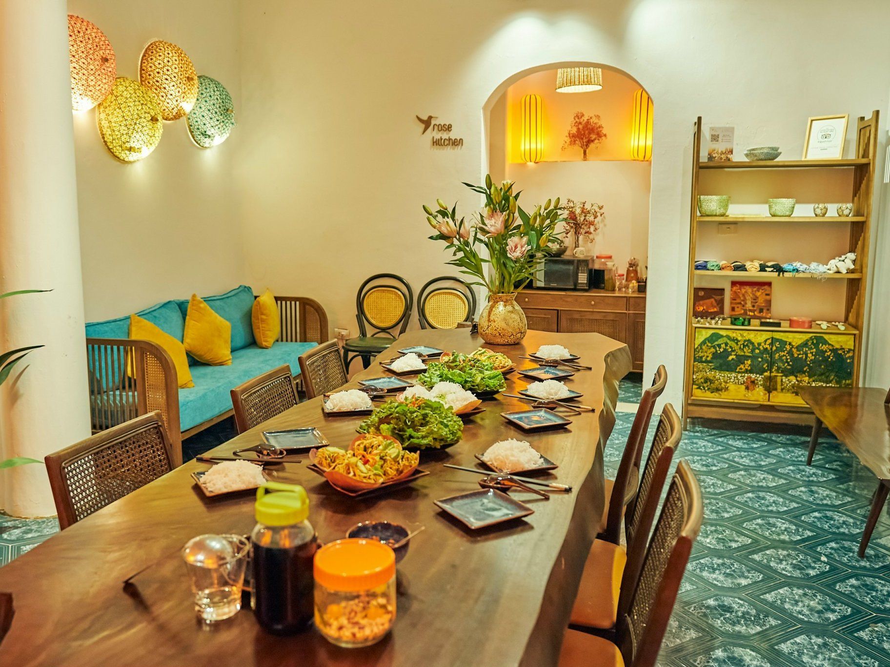 Relaxed Vietnamese Cooking Class with Market Tour and Homemade Wine Tasting