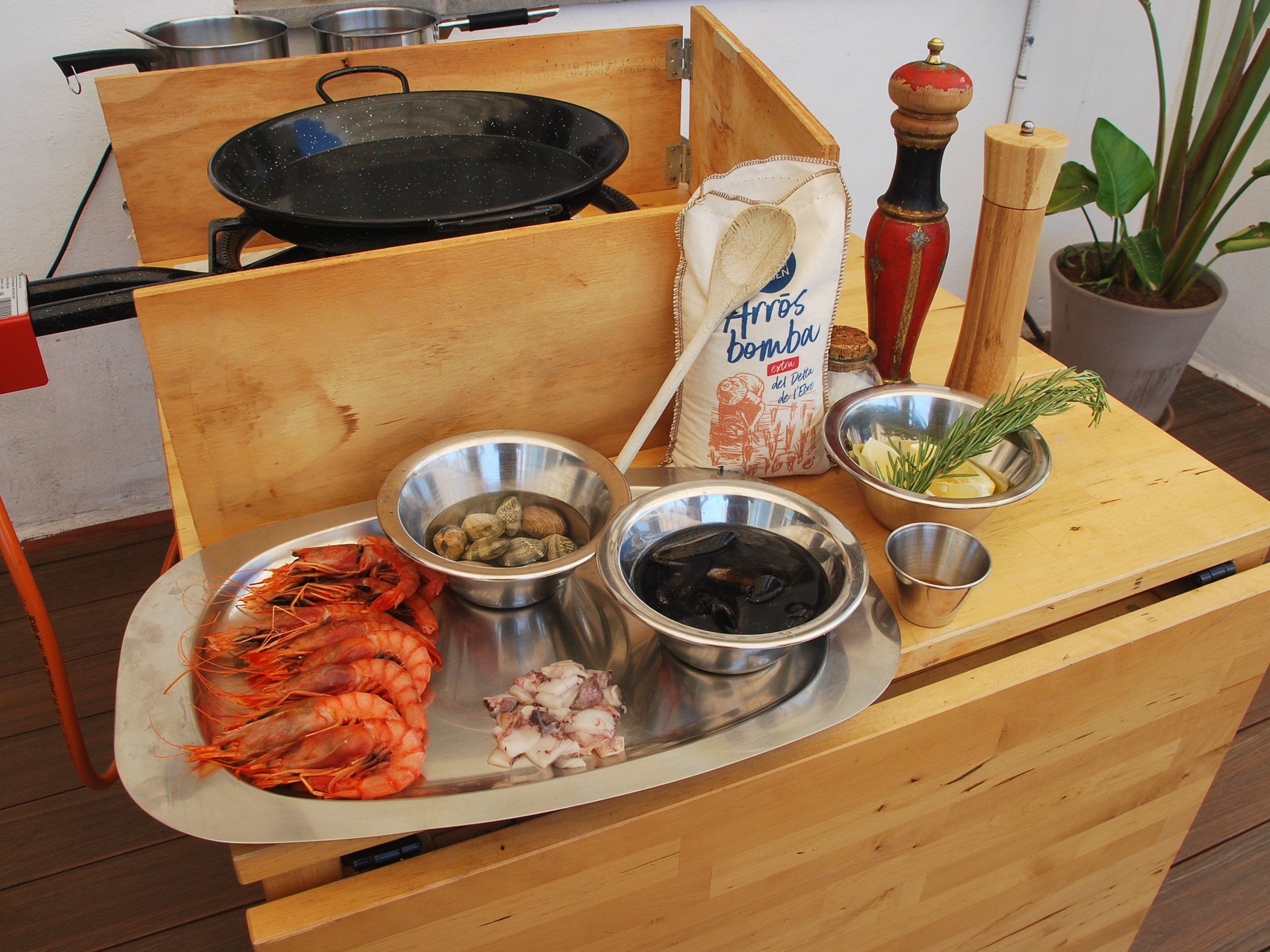 Rooftop Paella or Fideuà Cooking Class with Market Tour