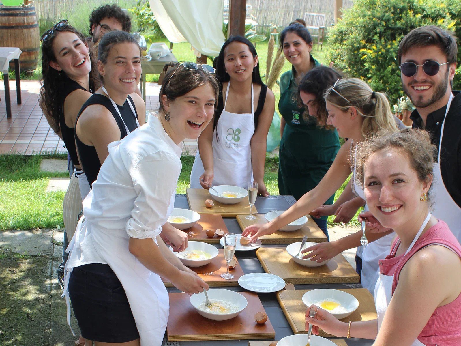 Cours de cuisine Pompei Pasta avec dégustation de vins et transfert inclus