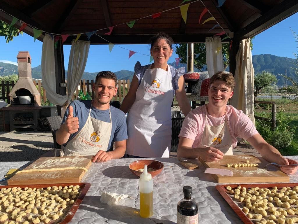 Cours de cuisine Pompei Pasta avec dégustation de vins et transfert inclus