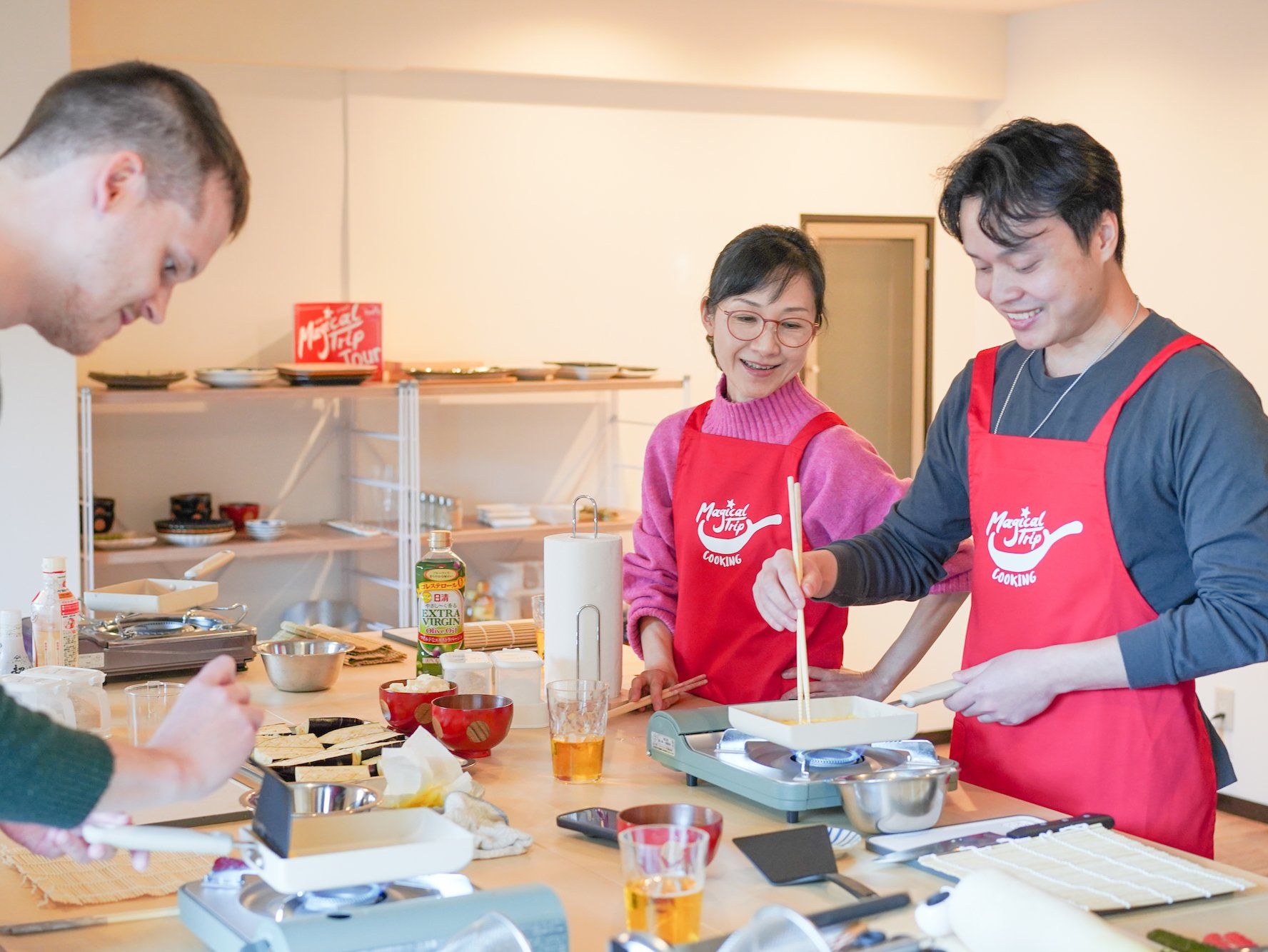 Sushi & Sake Tasting Cooking Class with a Visit to a Local Supermarket in Tokyo