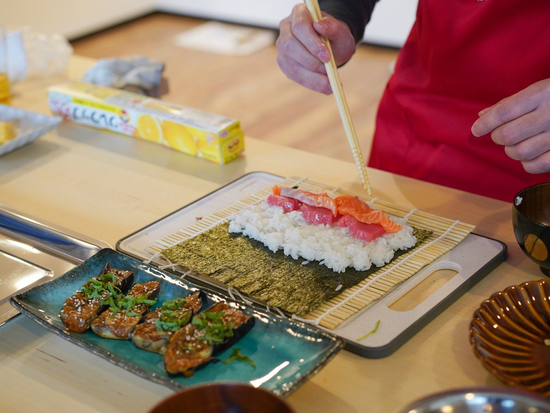 Sushi & Sake Tasting Cooking Class with a Visit to a Local Supermarket in Tokyo