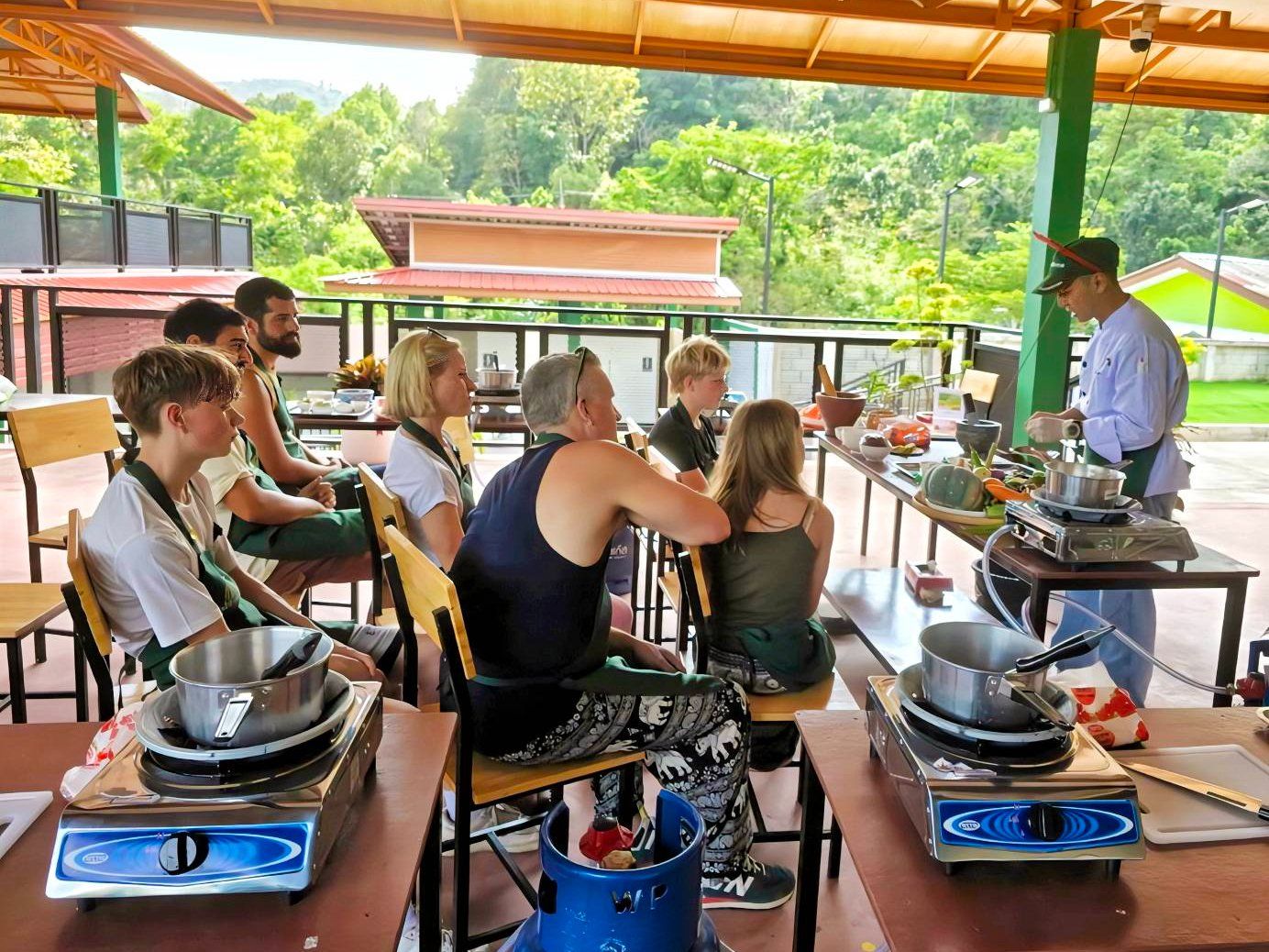 Sustainable Thai Cooking Class & Gentle Giant Feeding Experience