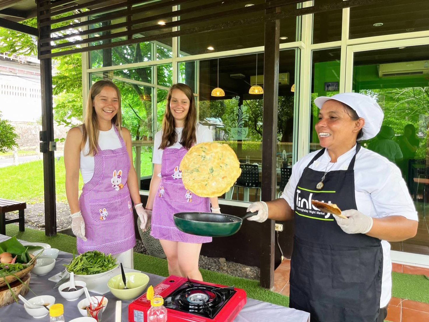 Sustainable Thai Cooking Class & Gentle Giant Feeding Experience