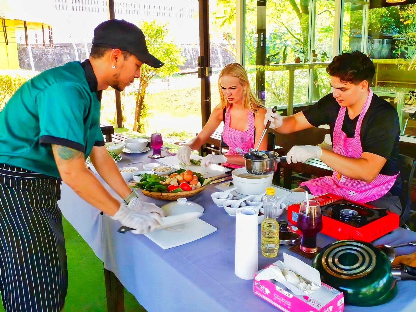 Sustainable Thai Cooking Class & Gentle Giant Feeding Experience