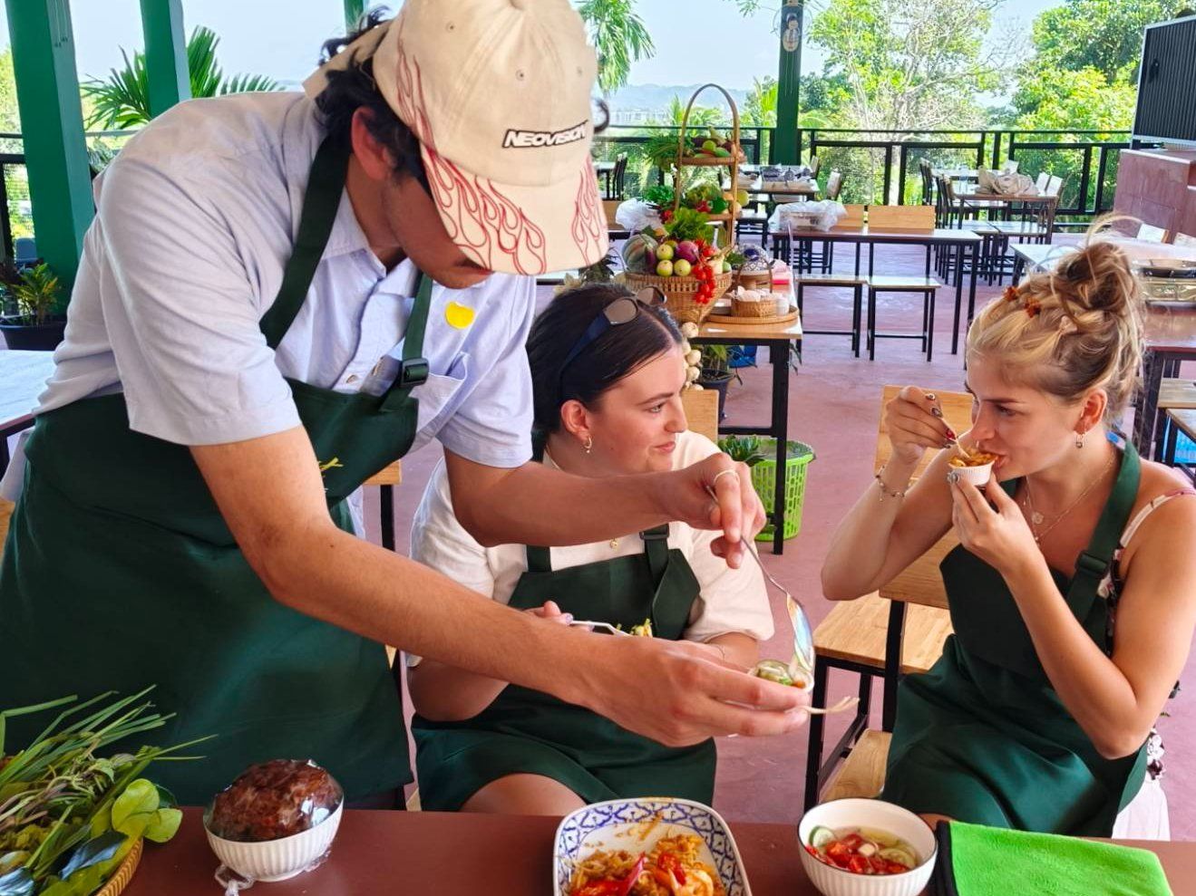 Sustainable Thai Cooking Class & Gentle Giant Feeding Experience