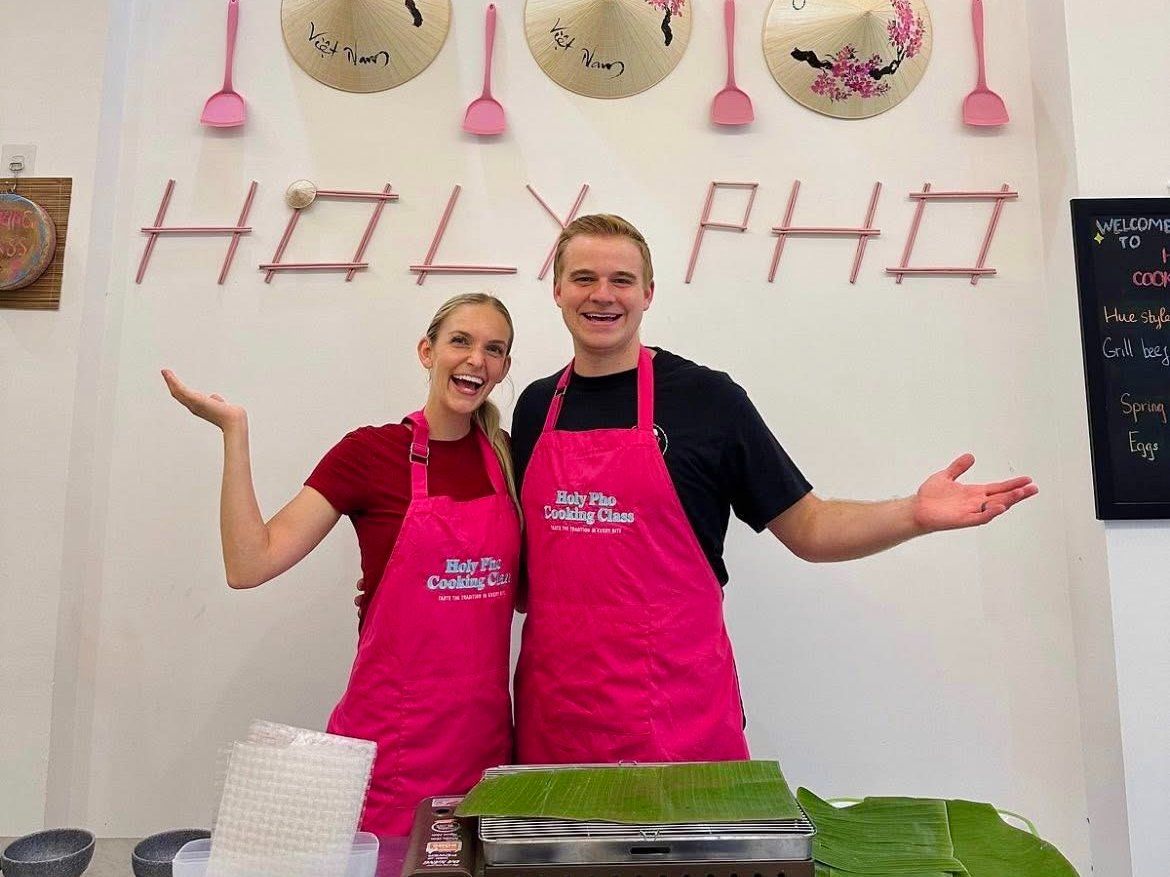 Taste of Saigon: Market Tour & Vietnamese Cooking in a Cozy Pink Kitchen