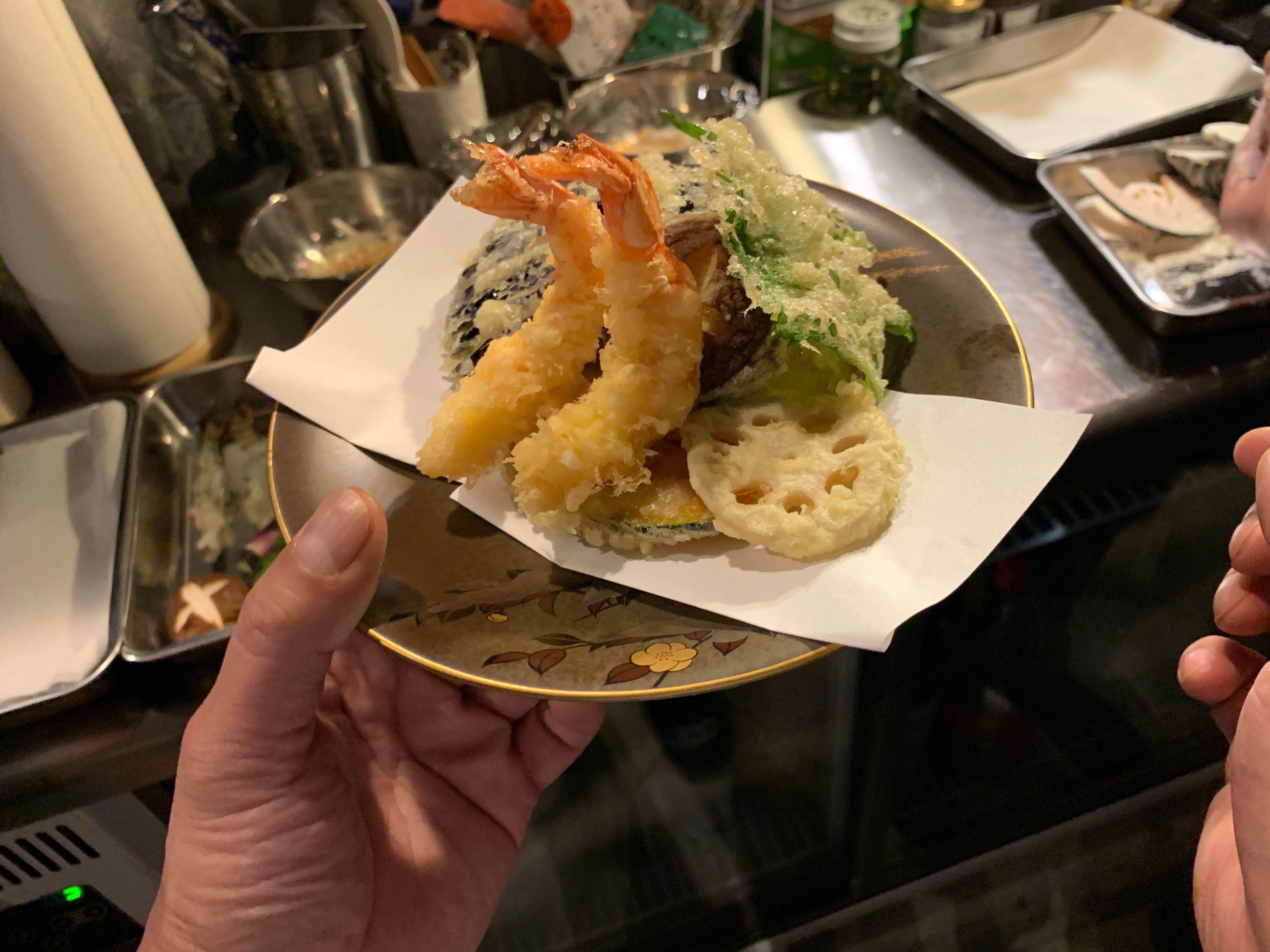 Tempura and Sashimi Course with Japanese Seasoned Rice Course in Tokyo