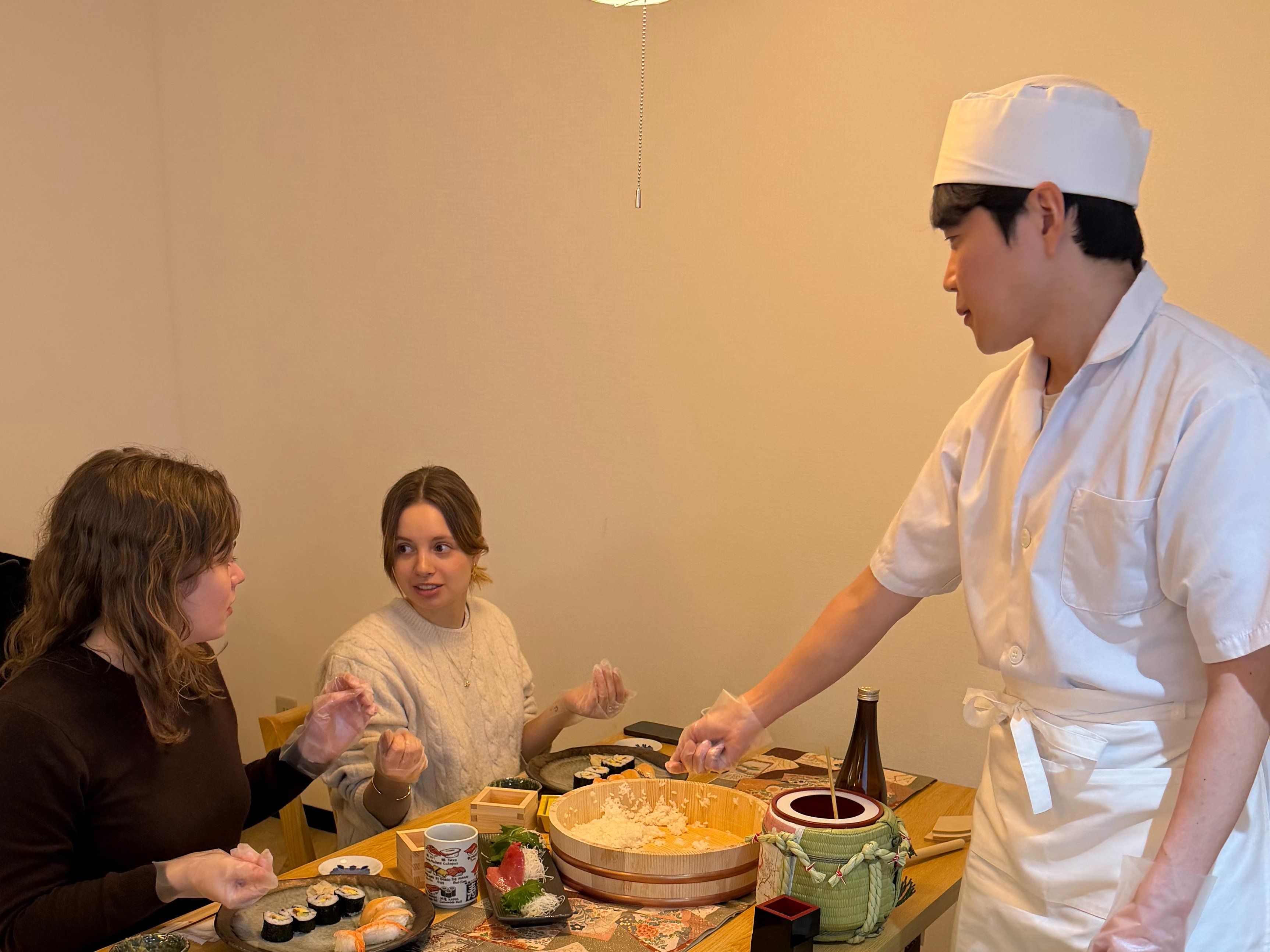 Tokyo Sushi-making: Sake Ceremony & Whisk Matcha