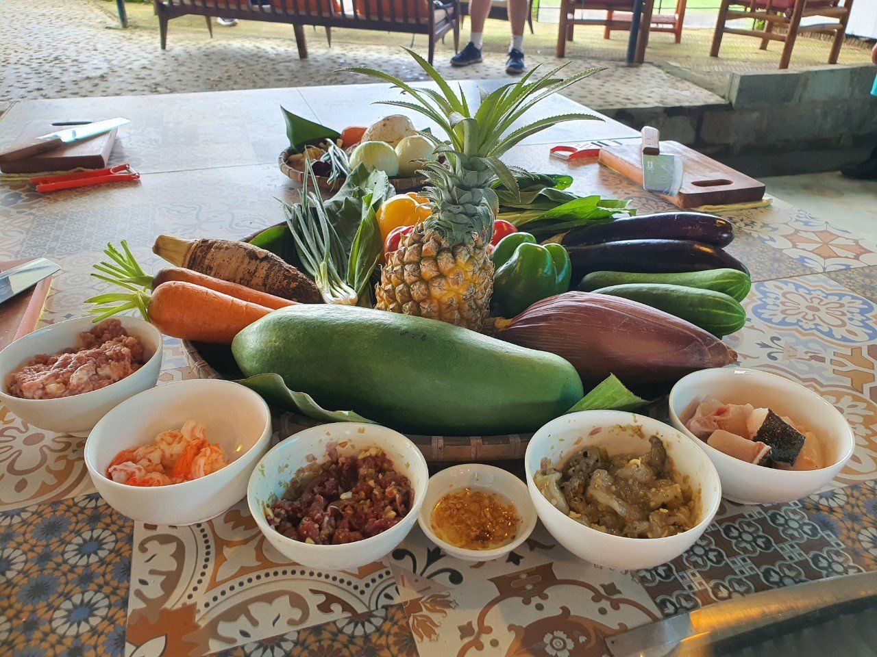 Hoi An Cooking Class with Market Visit and Bamboo Basket Boat Tour