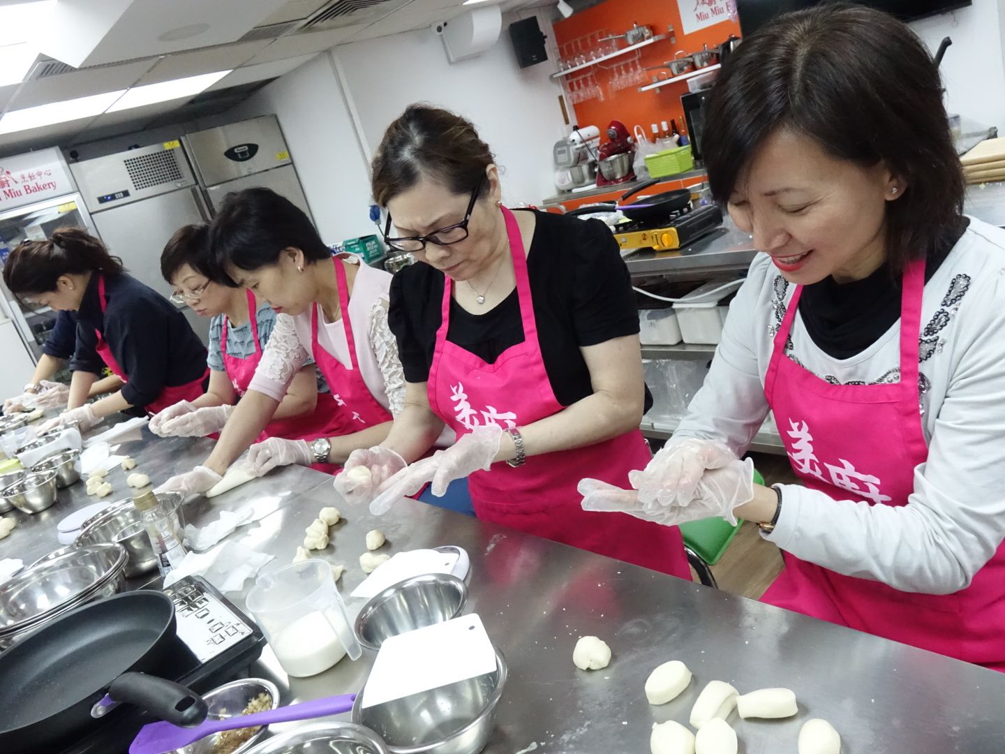 Traditional Chinese Steamed Bun with Pork Fillings and Homemade Barbeque Pork