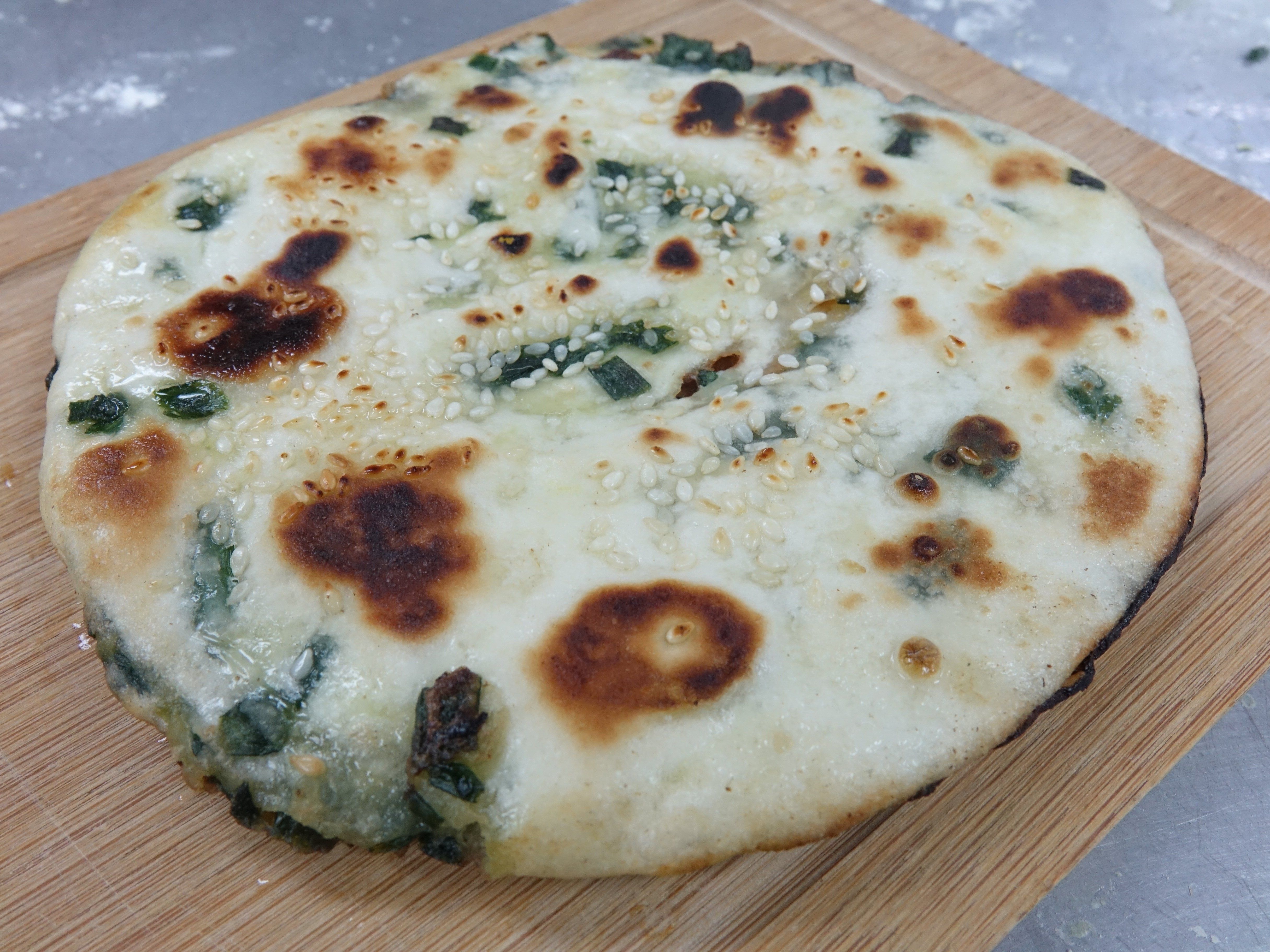 Chinese Steamed Bun and Pan Fried Pancake with Floral Tea (Vegan or non-vegan)