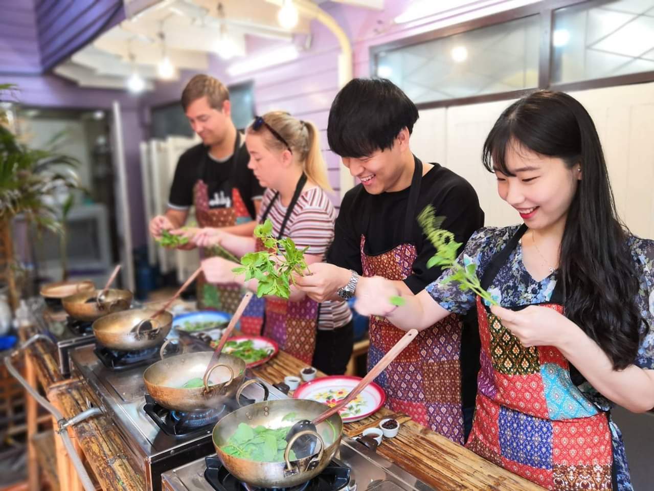 Authentic Thai Cooking in Traditional 100 Year Old House and Local Market Tour