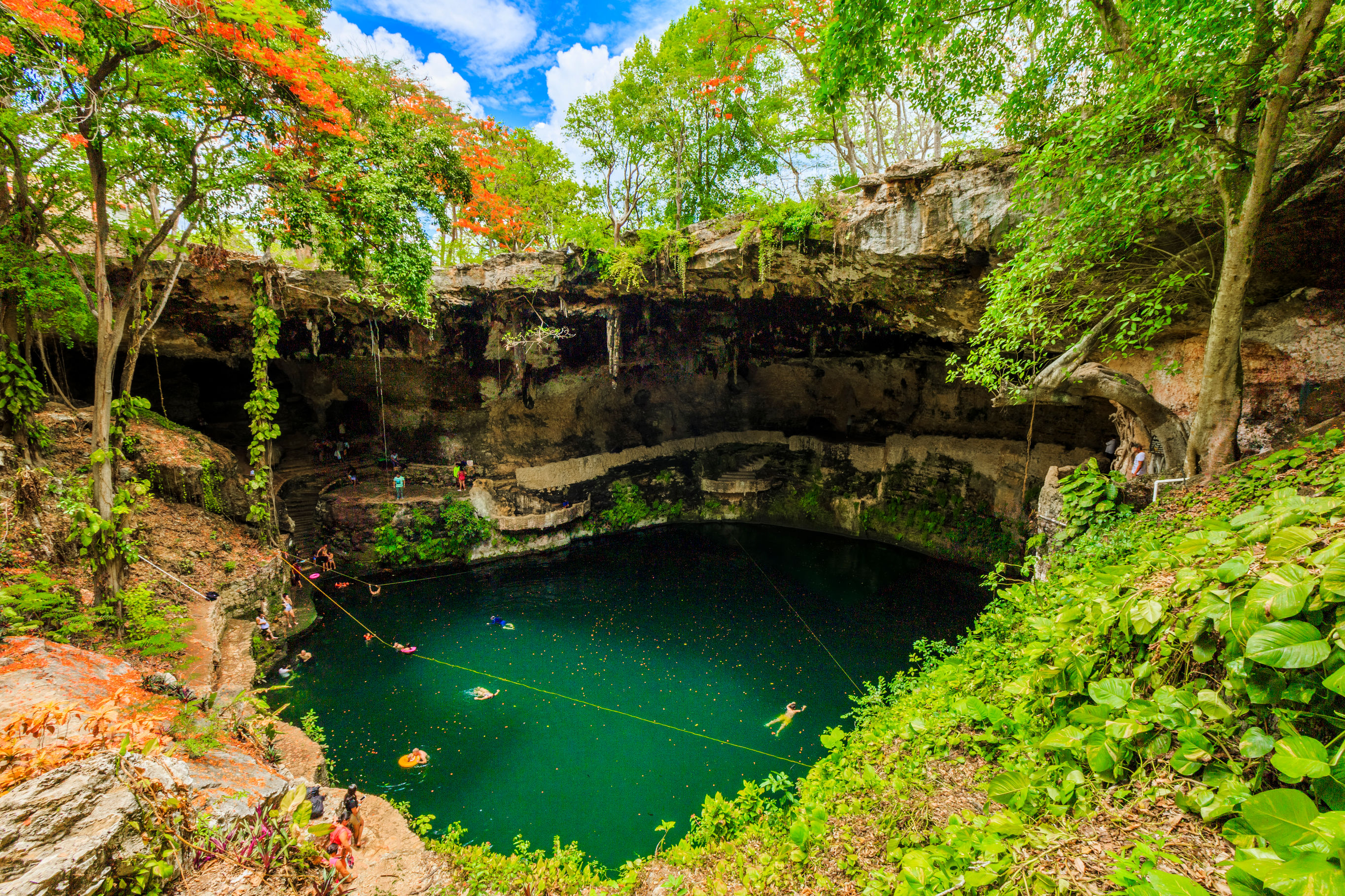 Depths of the Yucatan: Valladolid Market Tour & Street Food + Cenote + Cooking Class (Transportation Included)