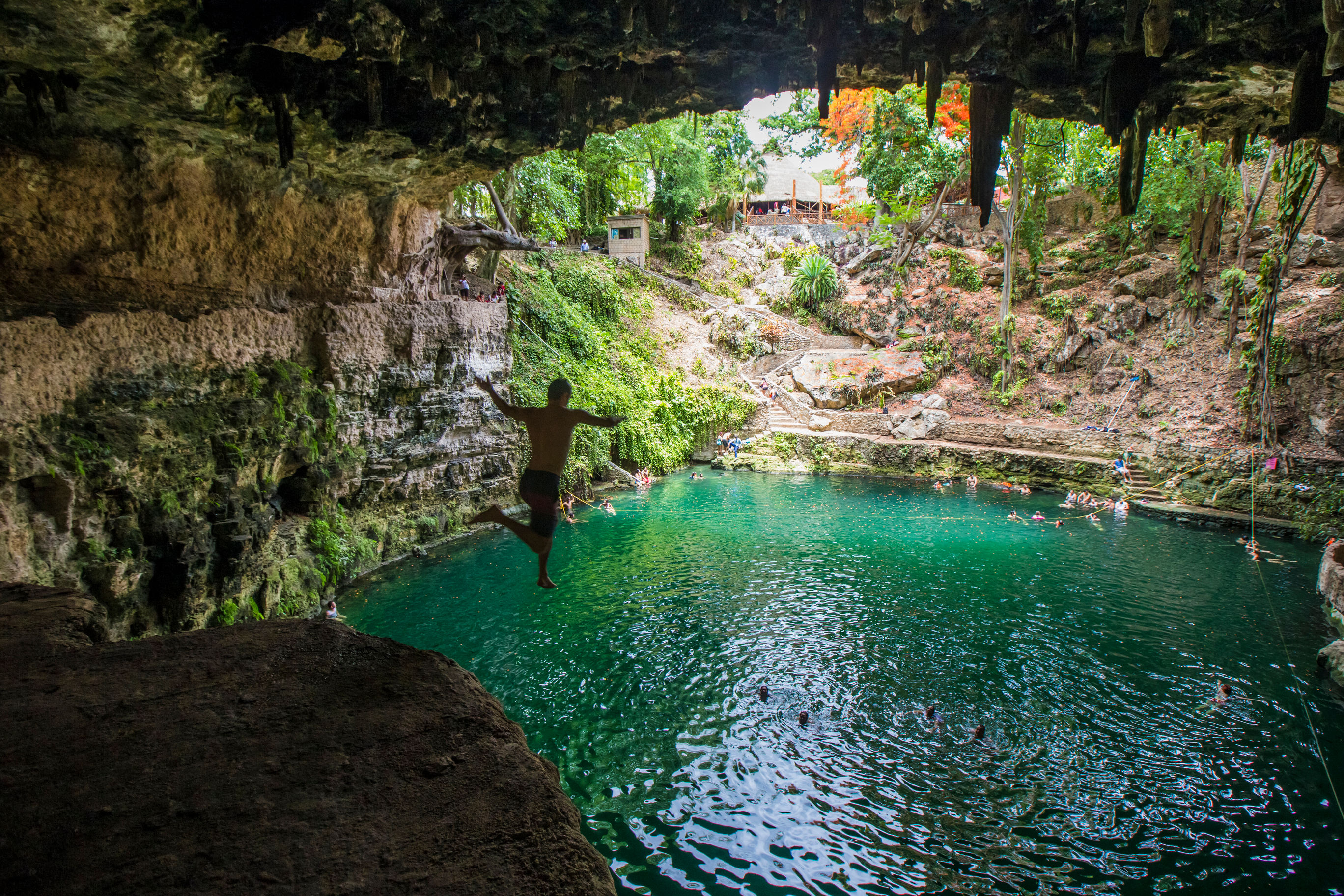 Depths of the Yucatan: Valladolid Market Tour & Street Food + Cenote + Cooking Class (Transportation Included)