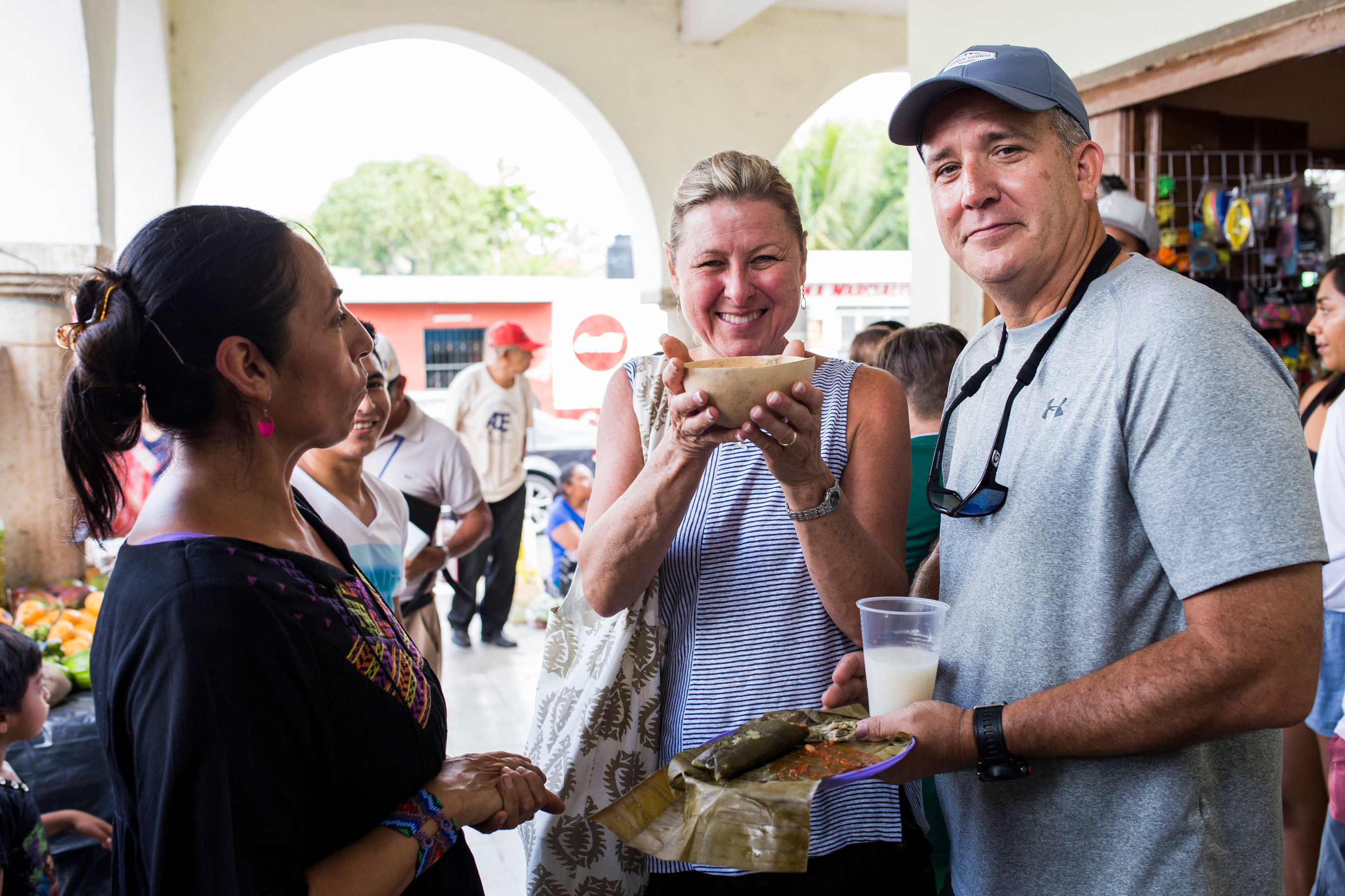 Depths of the Yucatan: Valladolid Market Tour & Street Food + Cenote + Cooking Class (Transportation Included)