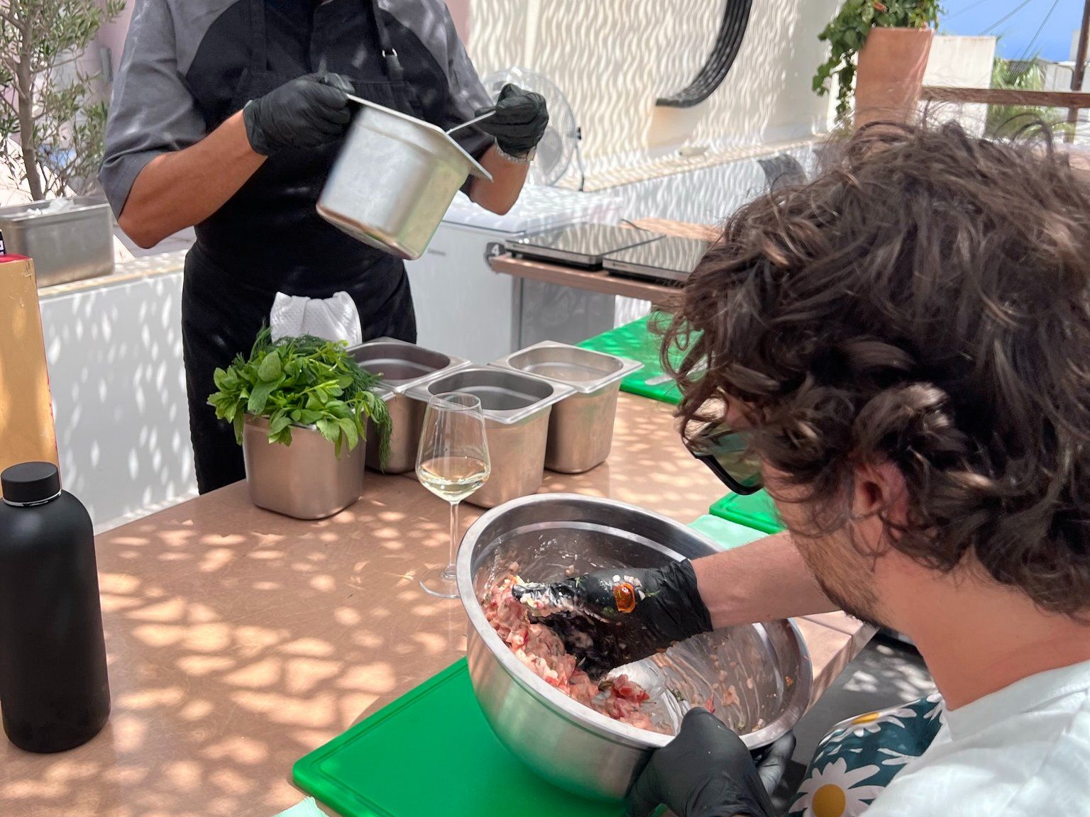 Vegan Cooking Class with Wine Pairing in Santorini