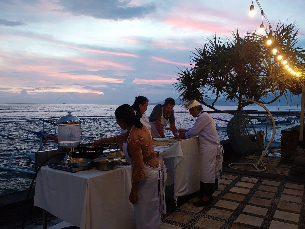 A Three-Course Balinese Culinary Experience at the Seaside Restaurant