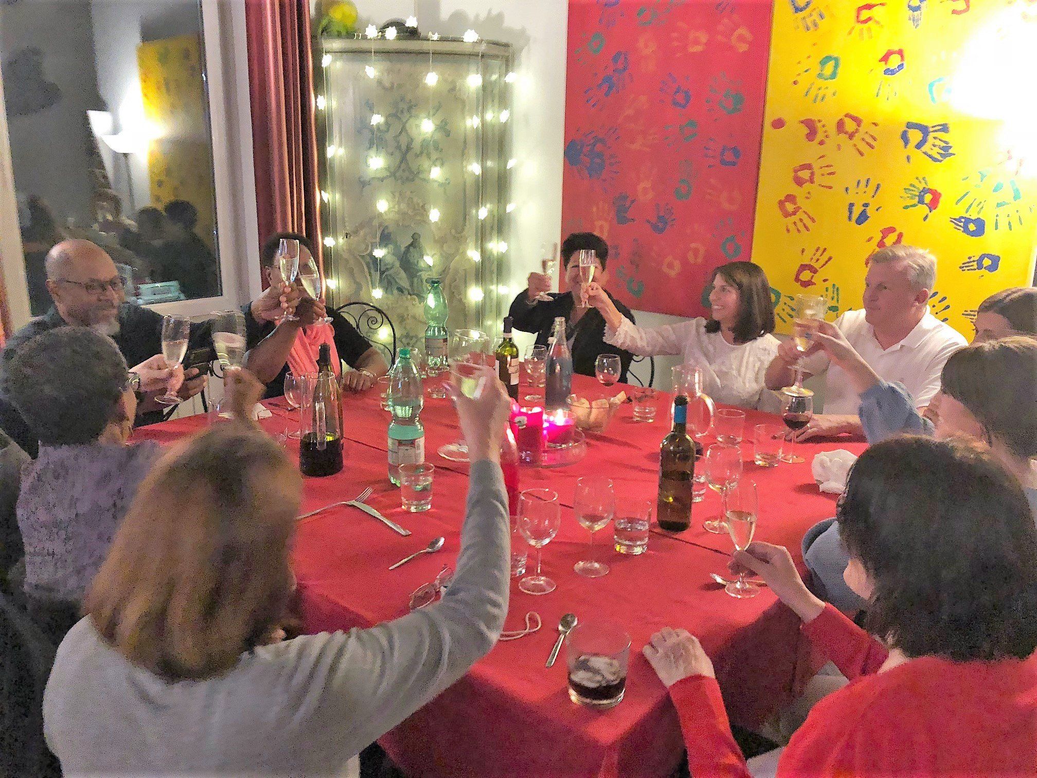 Wine and Dinner at Our Roman Home