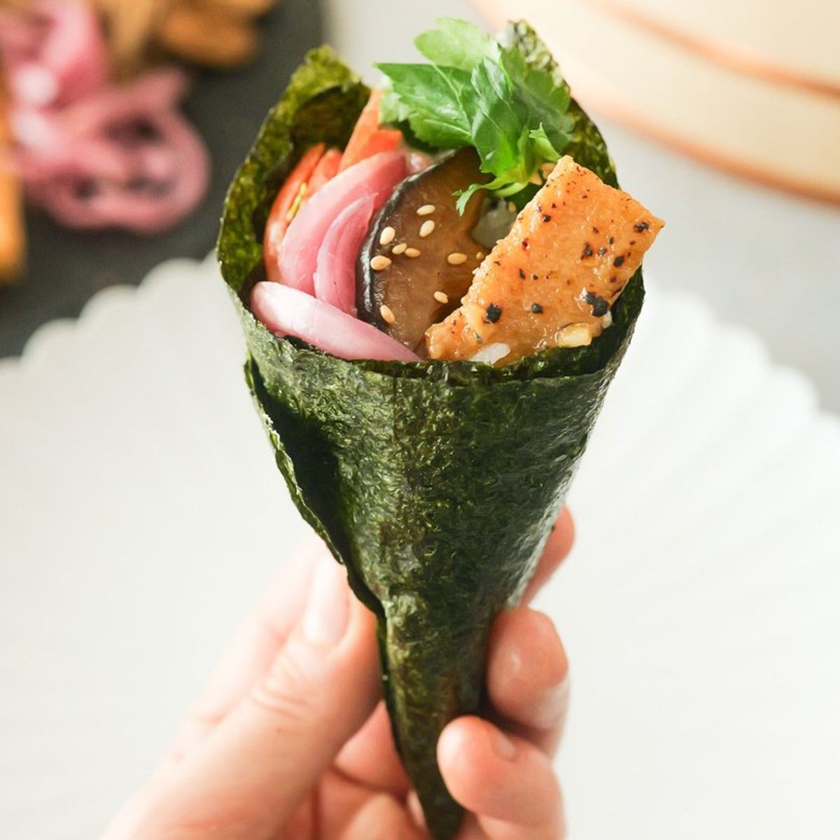 Cours privé de sushis végétaliens faits à la main et de savoureux plats japonais maison
