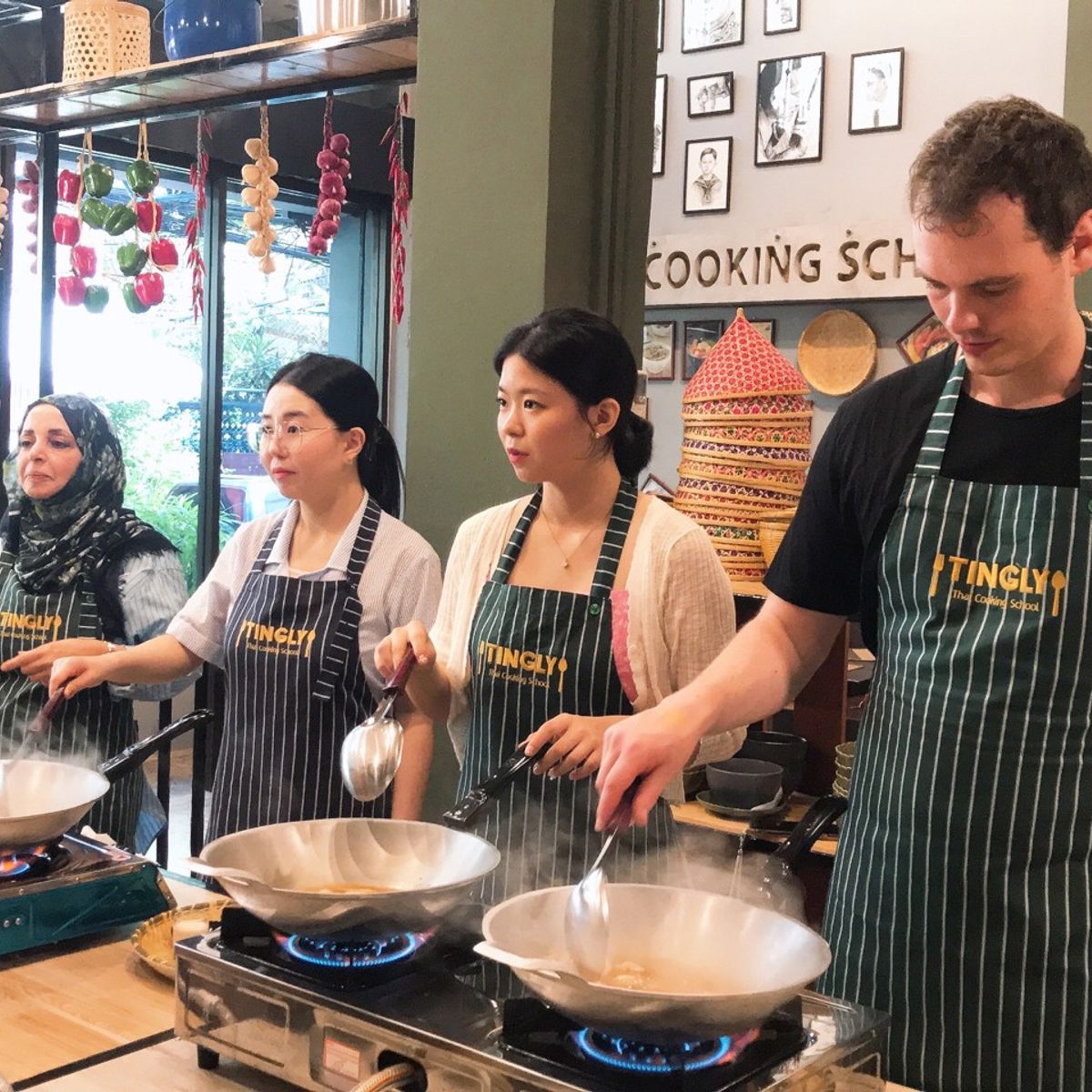 Explore a Morning Market and Cook Classic Thai Dishes in Silom