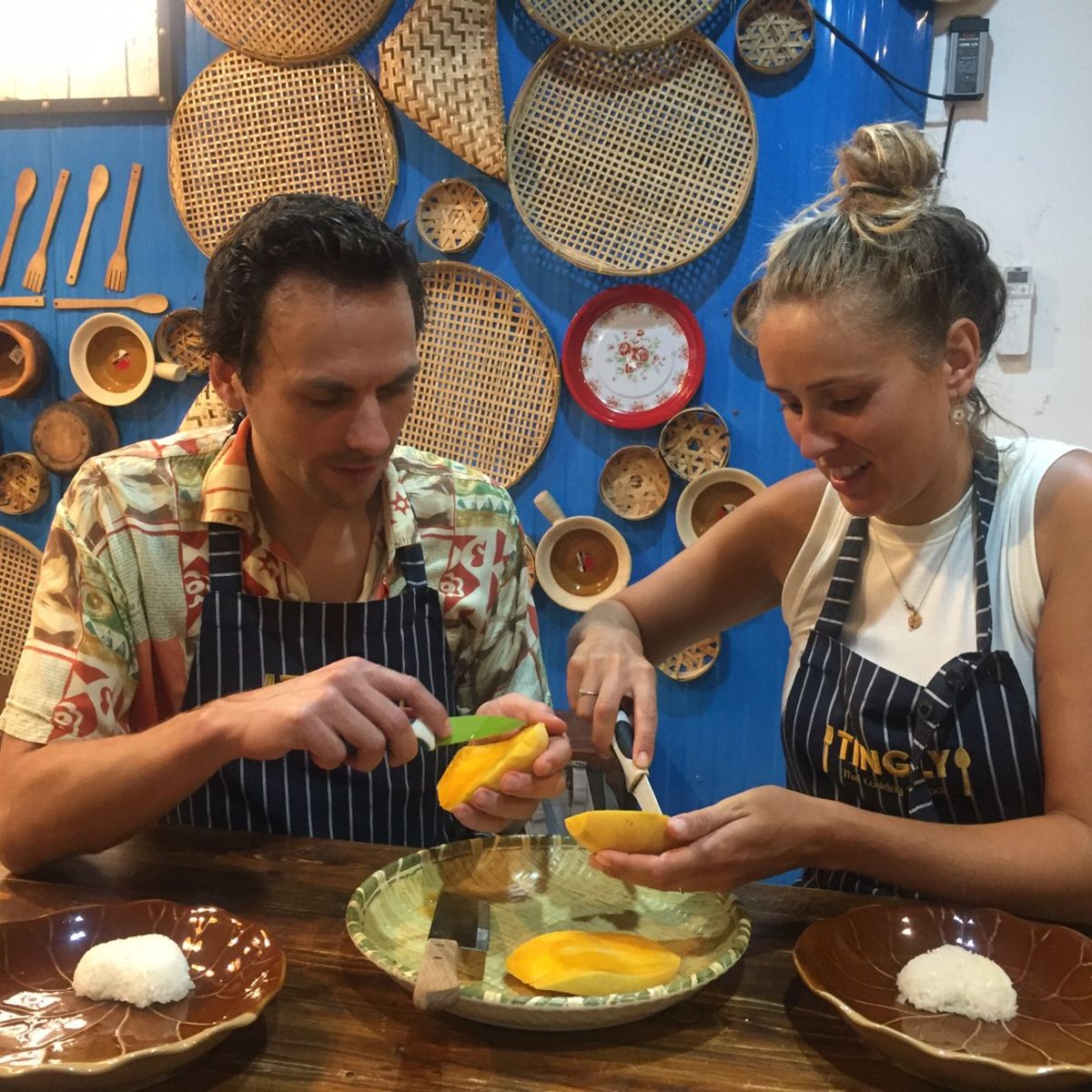 Explore a Morning Market and Cook Classic Thai Dishes in Silom