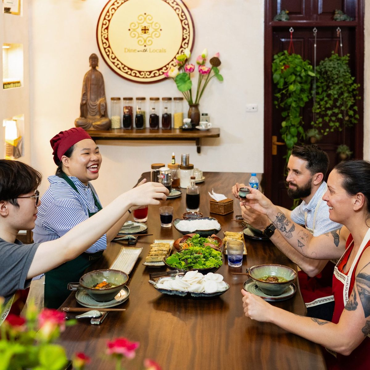 Cours de cuisine vietnamienne authentique avec visite du marché et dégustation de café signature