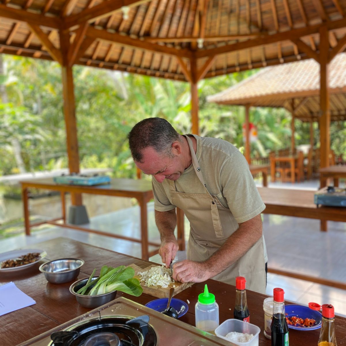 Balinese Cooking Class in Organic Farm with Traditional Market Tour