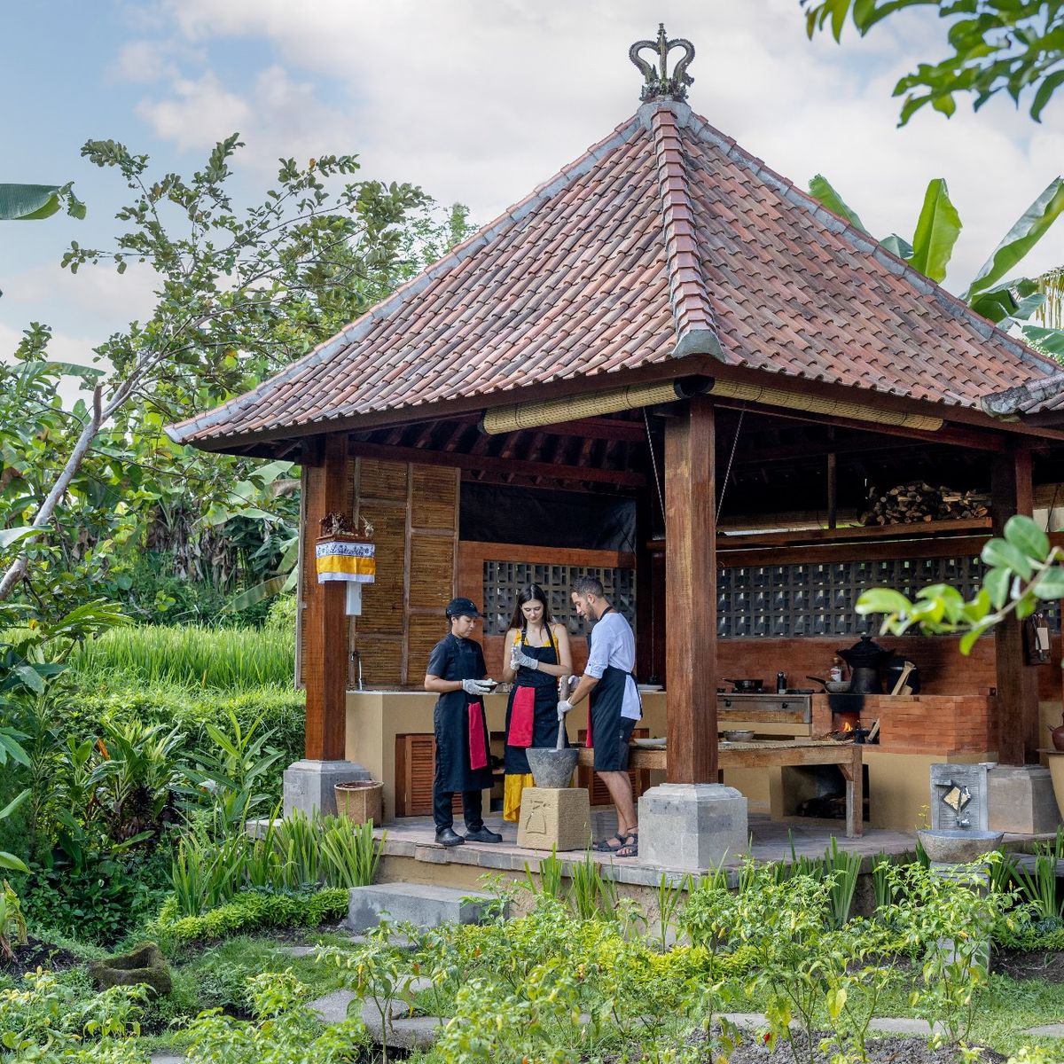 Visite du marché balinais et cours de cuisine privé à Wapa di Ume Ubud