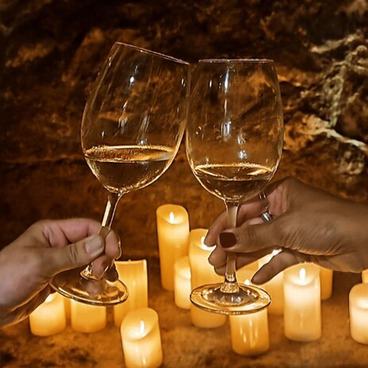 Weinbegleitendes Abendessen bei Kerzenschein in den römischen Bädern von Agrippa
