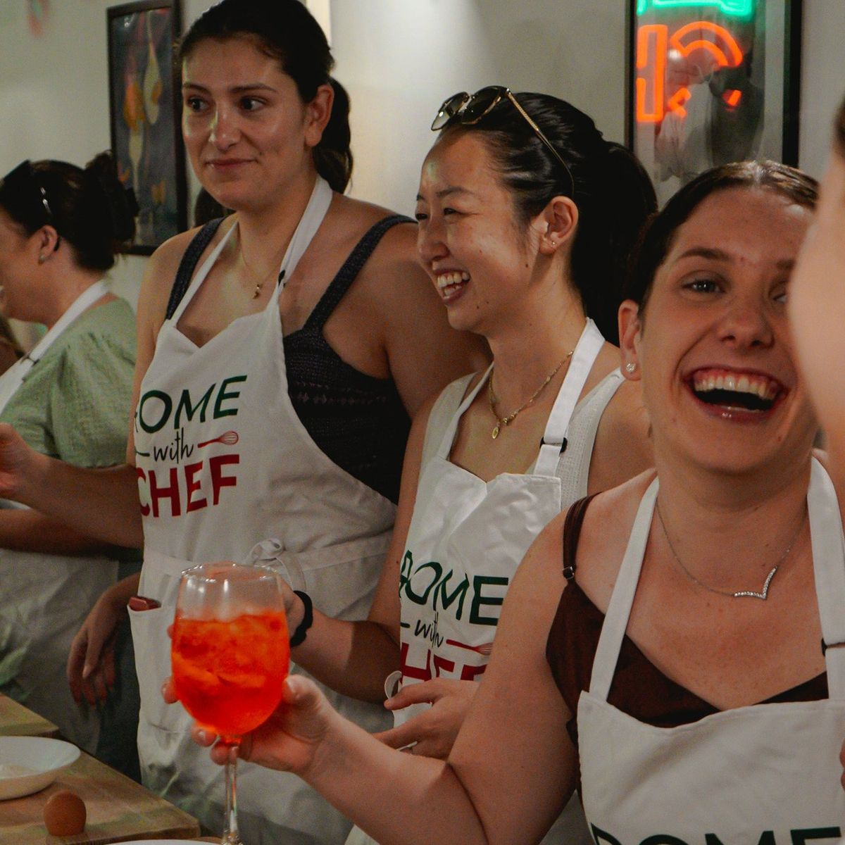 Fresh Pasta Cooking Class with 3 Spritz Cocktails in Rome