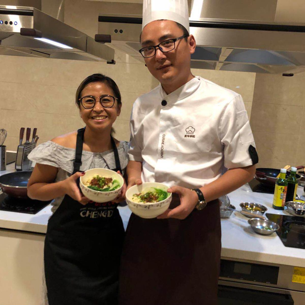Cours de cuisine de rue à Chengdu : nouilles Dan Dan