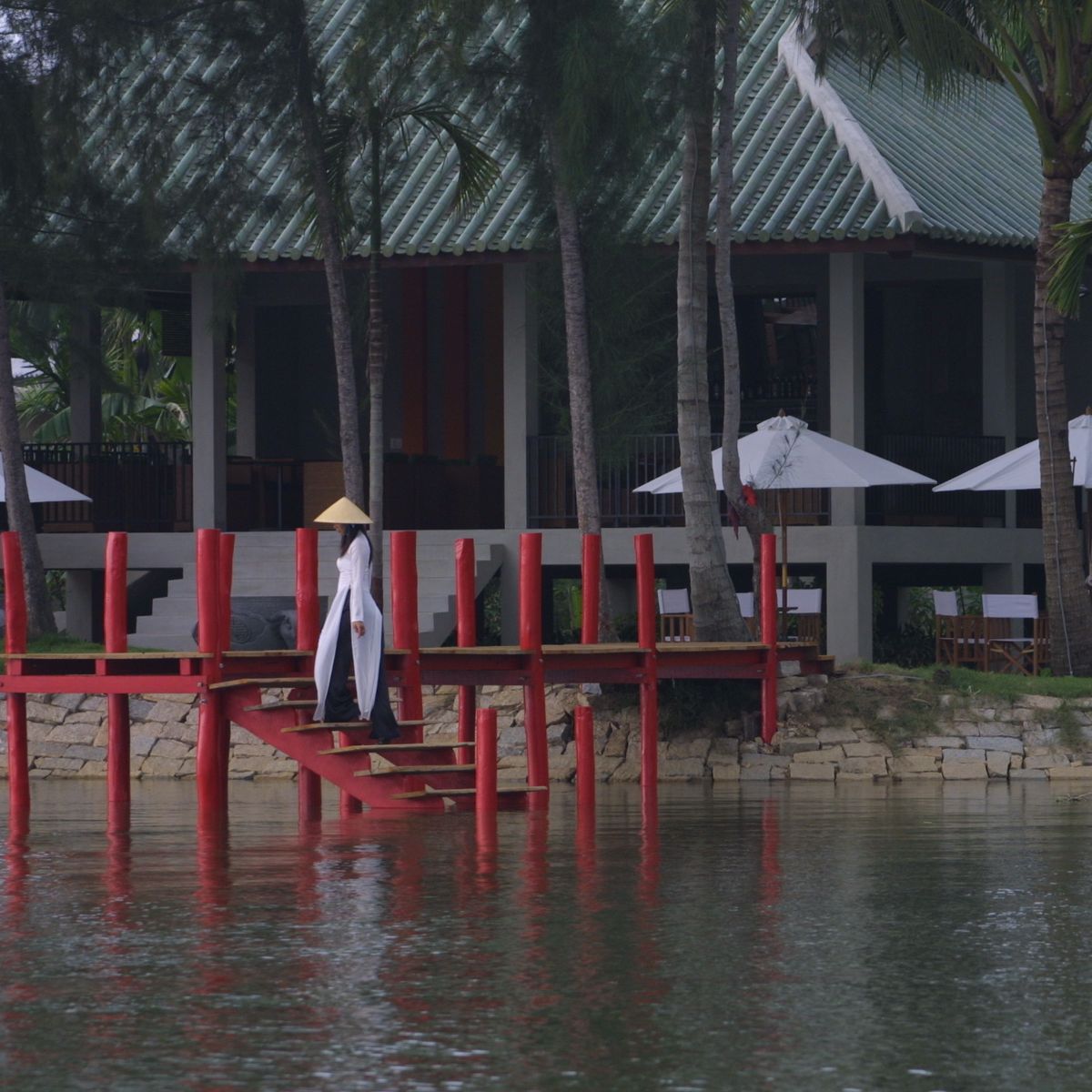 Red Bridge Half Day Journey, Market Tour, Boat Trip, Herb Garden Walk, and Hands on Cooking