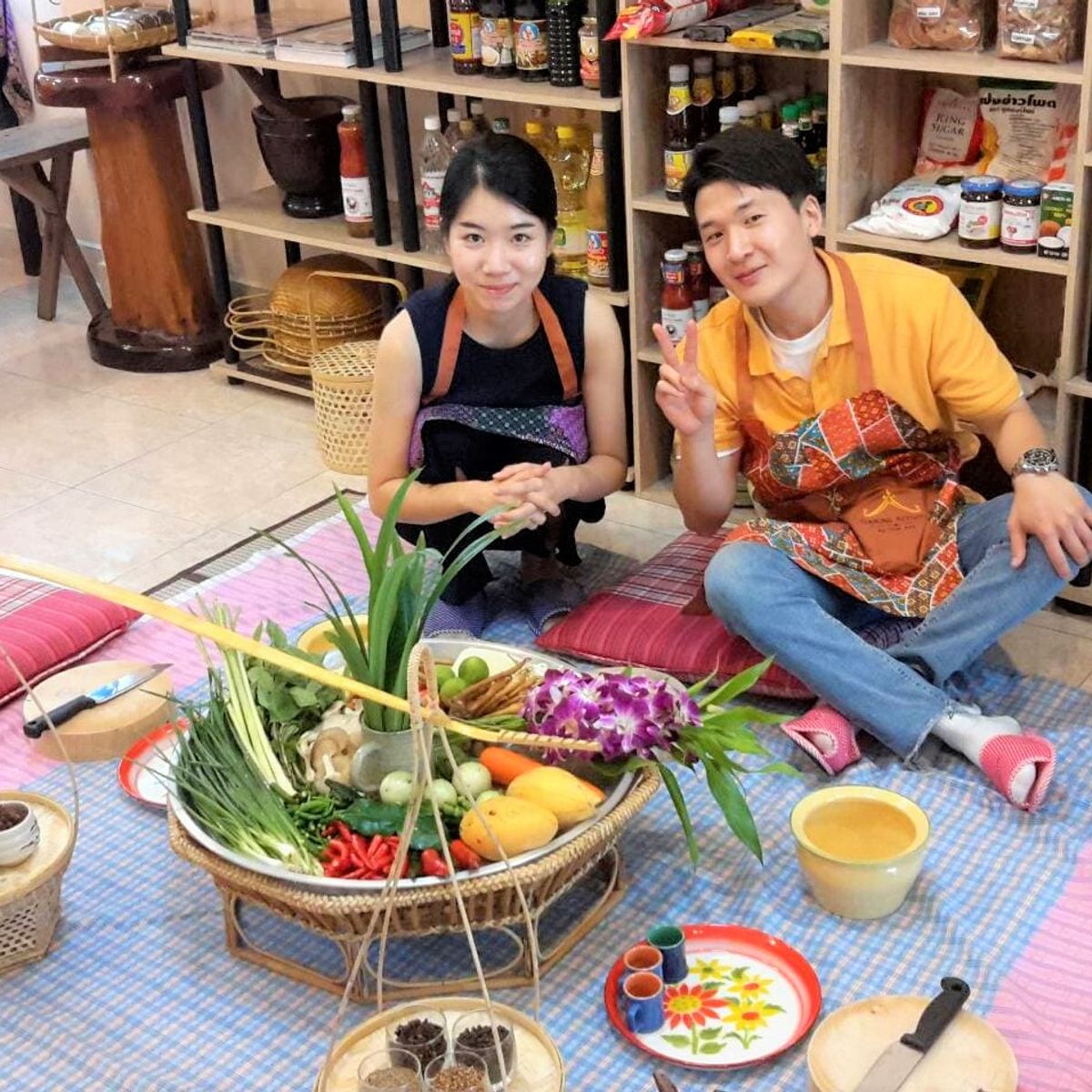Fresh Market Tour & Authentic Thai Lunch Cooking with Passionate Chef