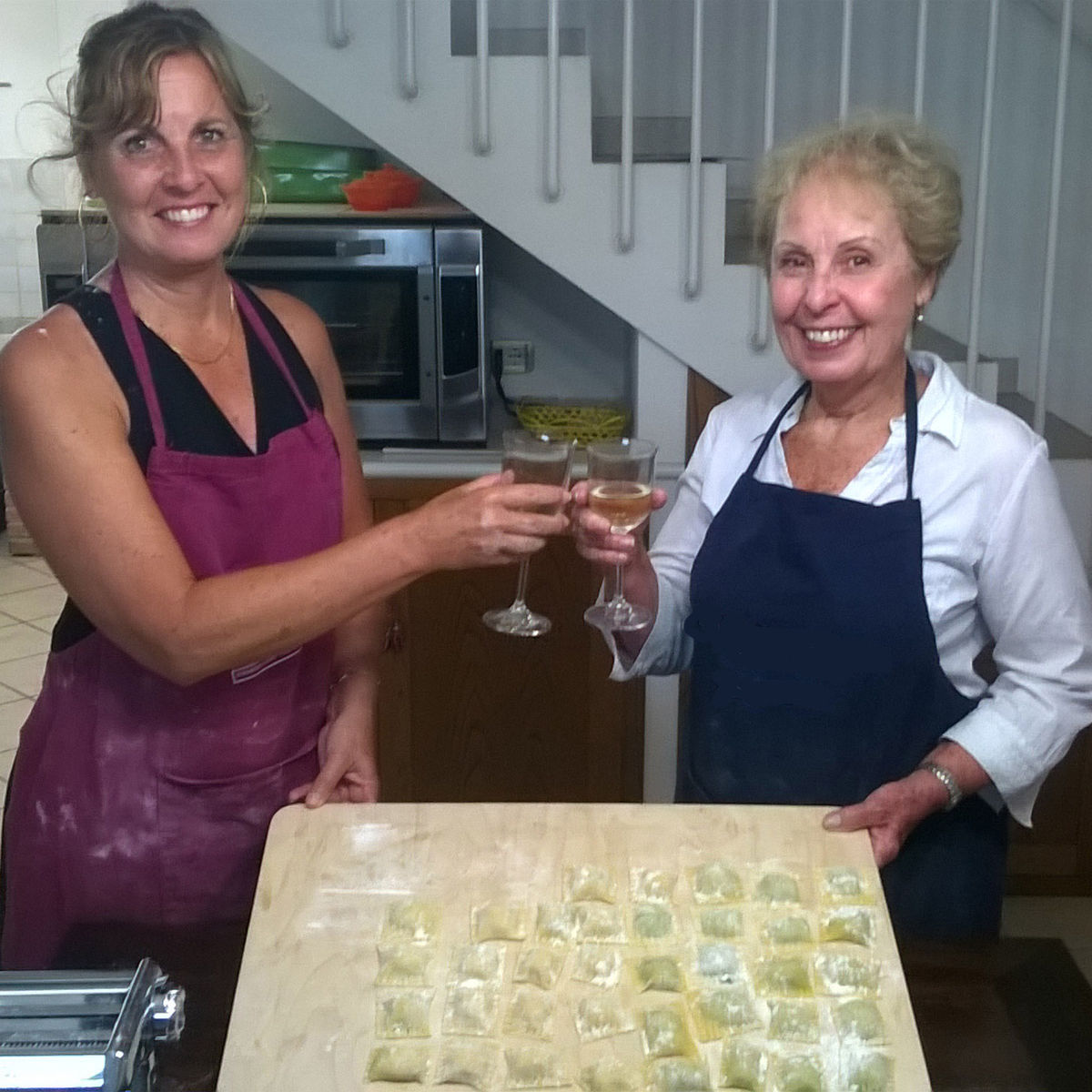 Cooking and Drinking in a Tuscan Farmhouse