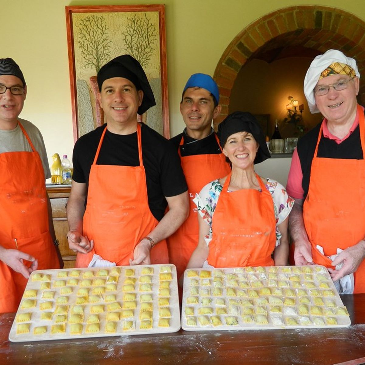 Cooking and Drinking in a Tuscan Farmhouse
